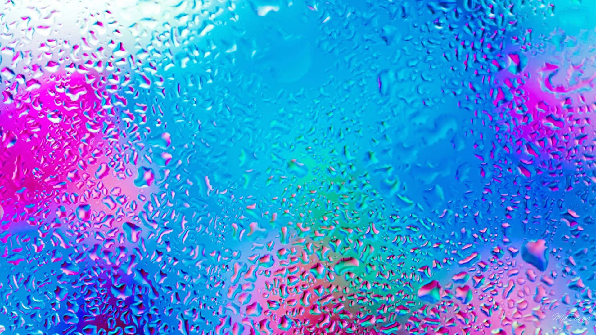 Helder Agtergrond van Vogtige Blou Gradiëntglas Muurpapier