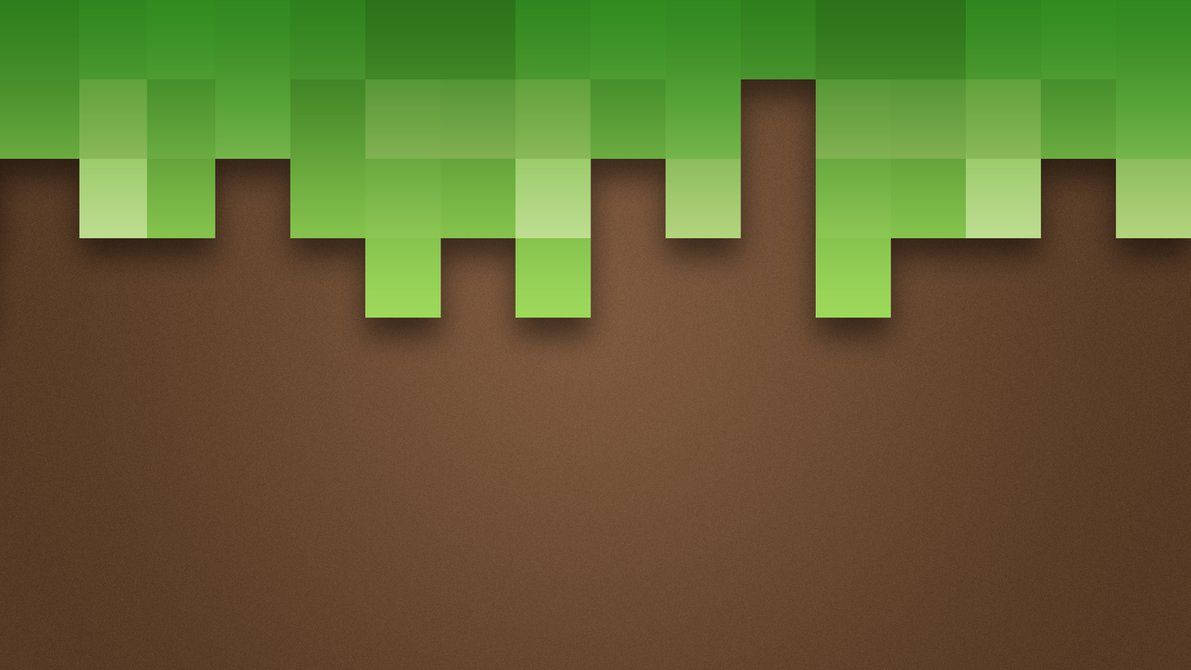 Vereenvoudigde pixel Minecraft grond gras agtergrond