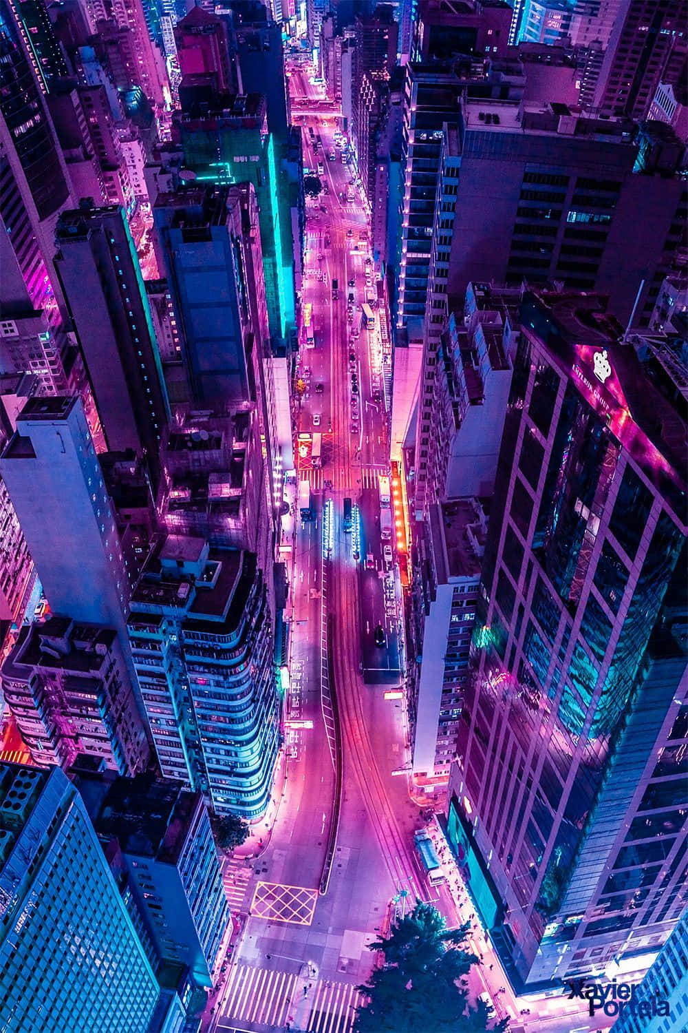 Helder en pragtige neon-estetika Muurpapier