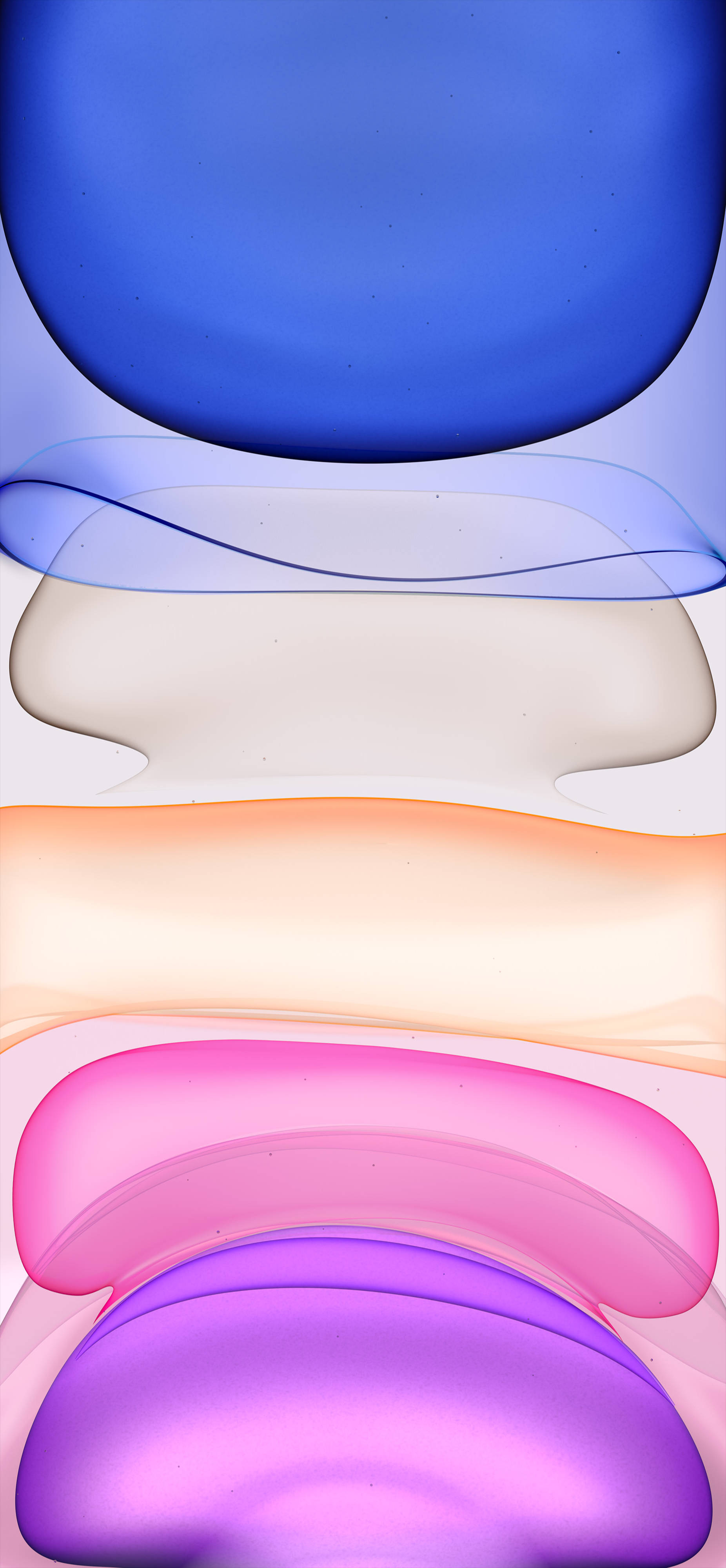 Helder gekleurde abstrakte hoop vorms vir iPhone 11 Muurpapier