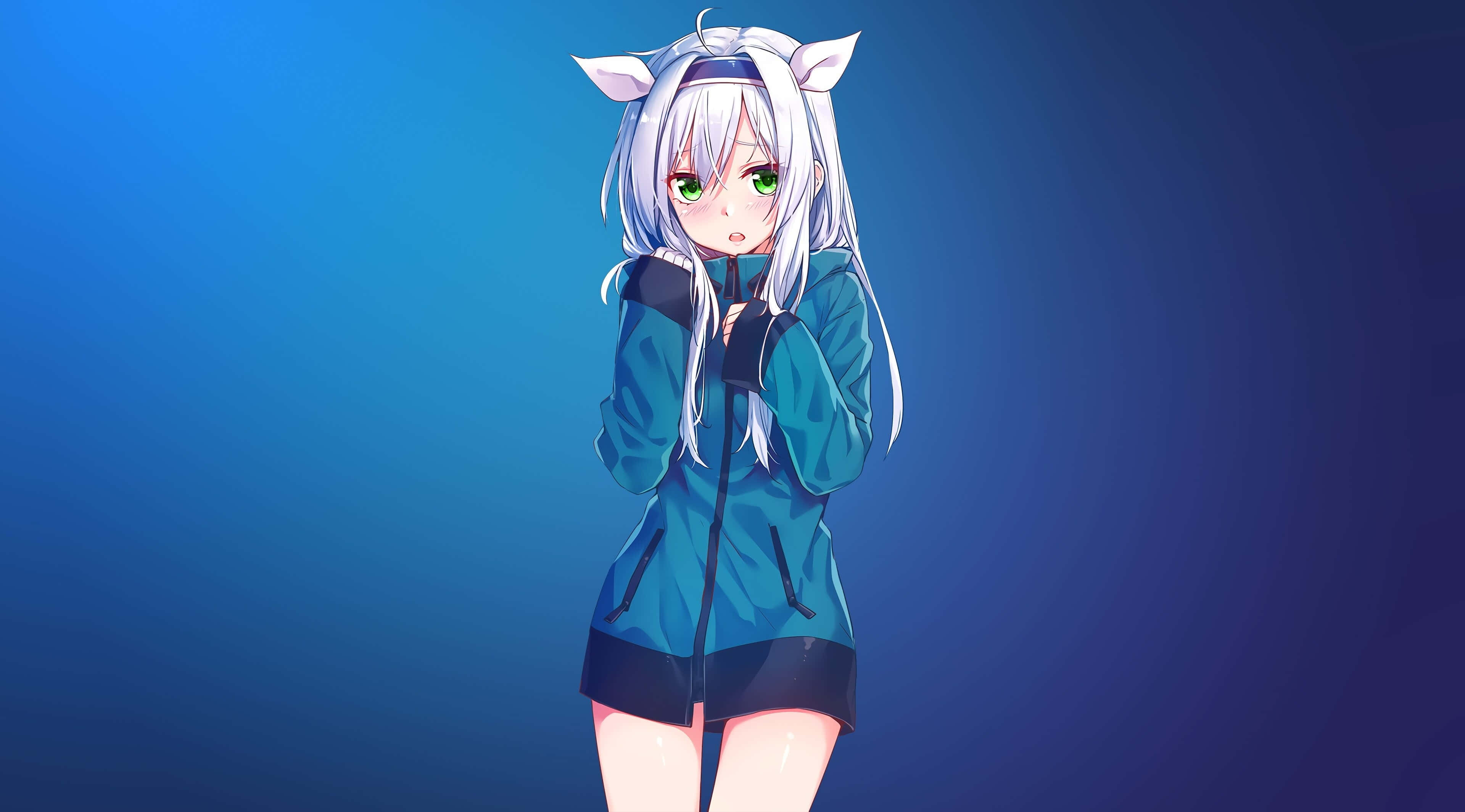 Helder kleure en 'n klassieke pastel-landskap definieer hierdie lewendige anime 4K-agtergrond Muurpapier
