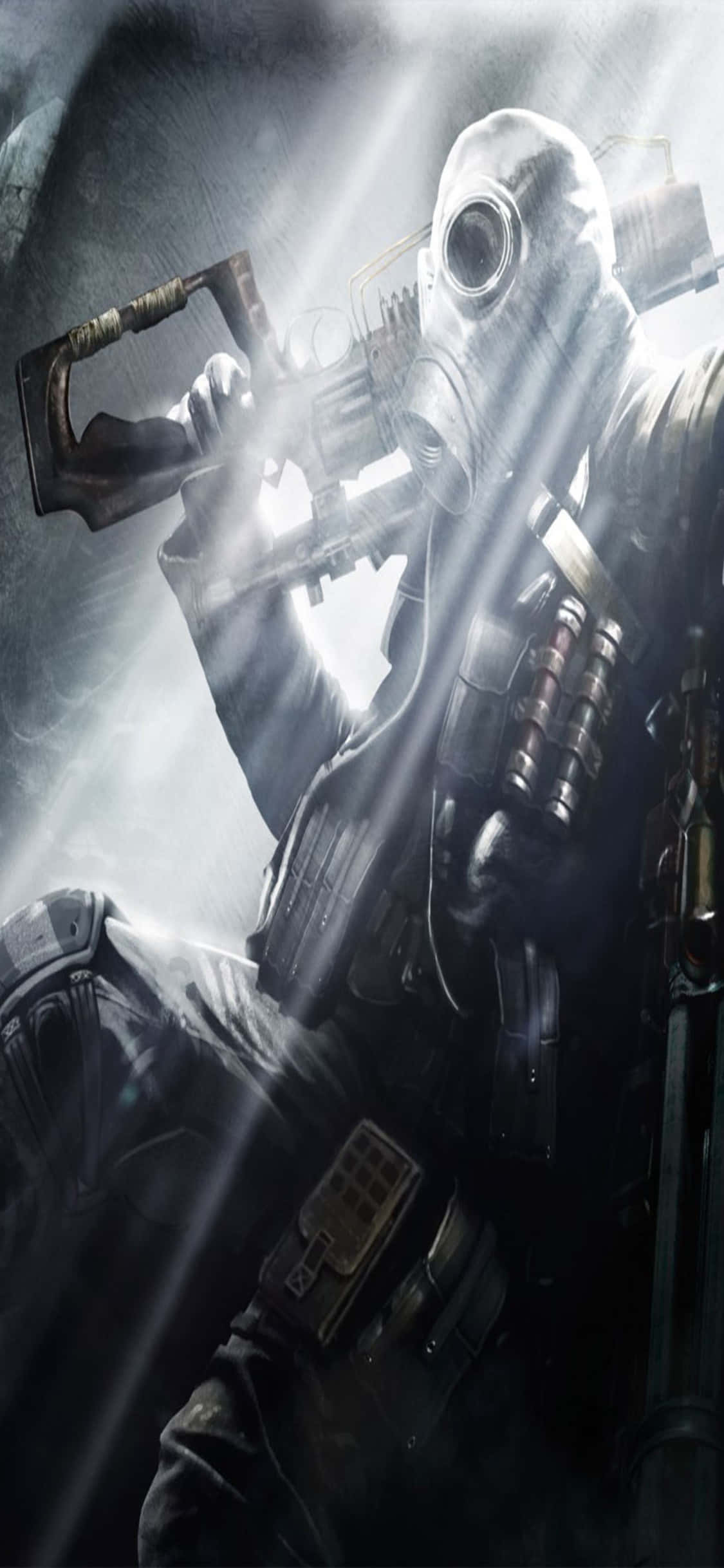 Helder Lig wat Skyn iPhone X Metro Last Light Agtergrond Muurpapier