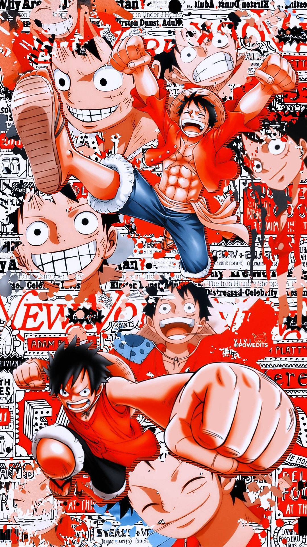 Helder Luffy-estetika Muurpapier