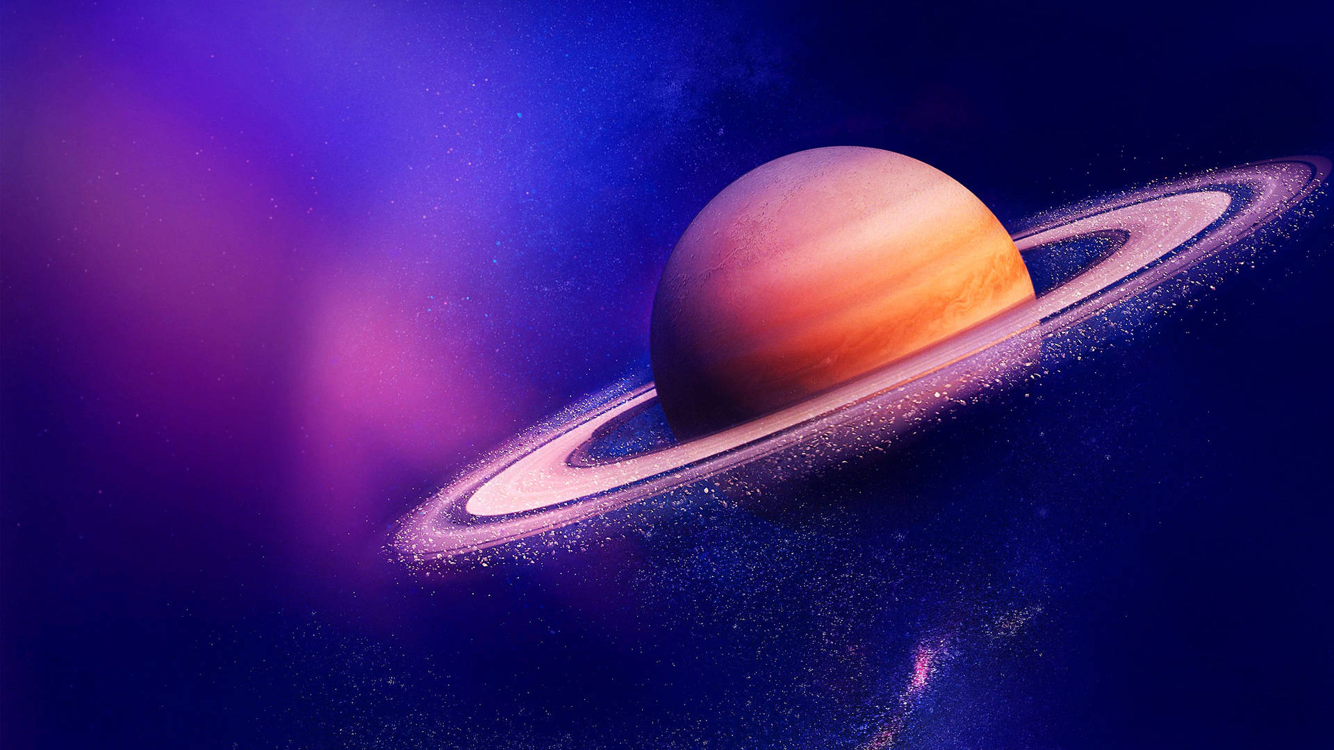 Helder Saturnus 4K — 4K ruimte GIF Muurpapier