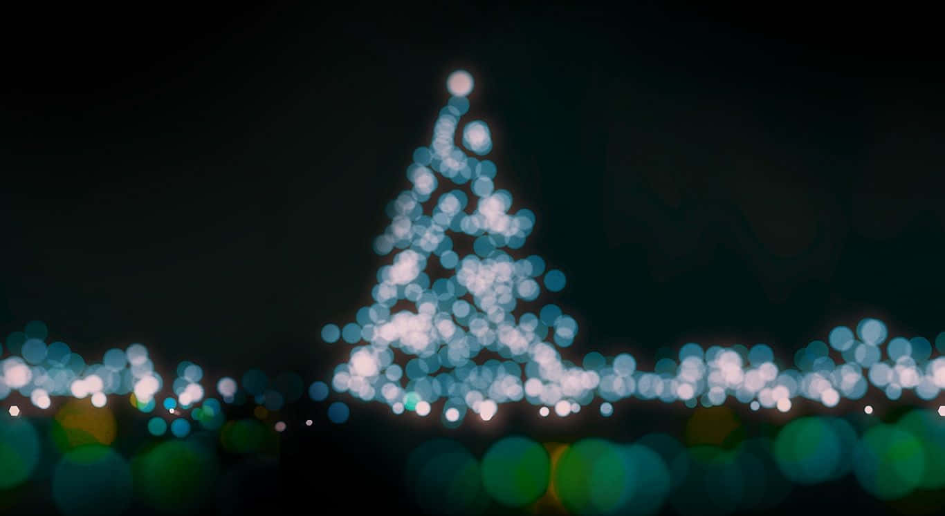 Heldere Kersgees met hierdie feestelike vakansiebeligting-uitstalling Muurpapier