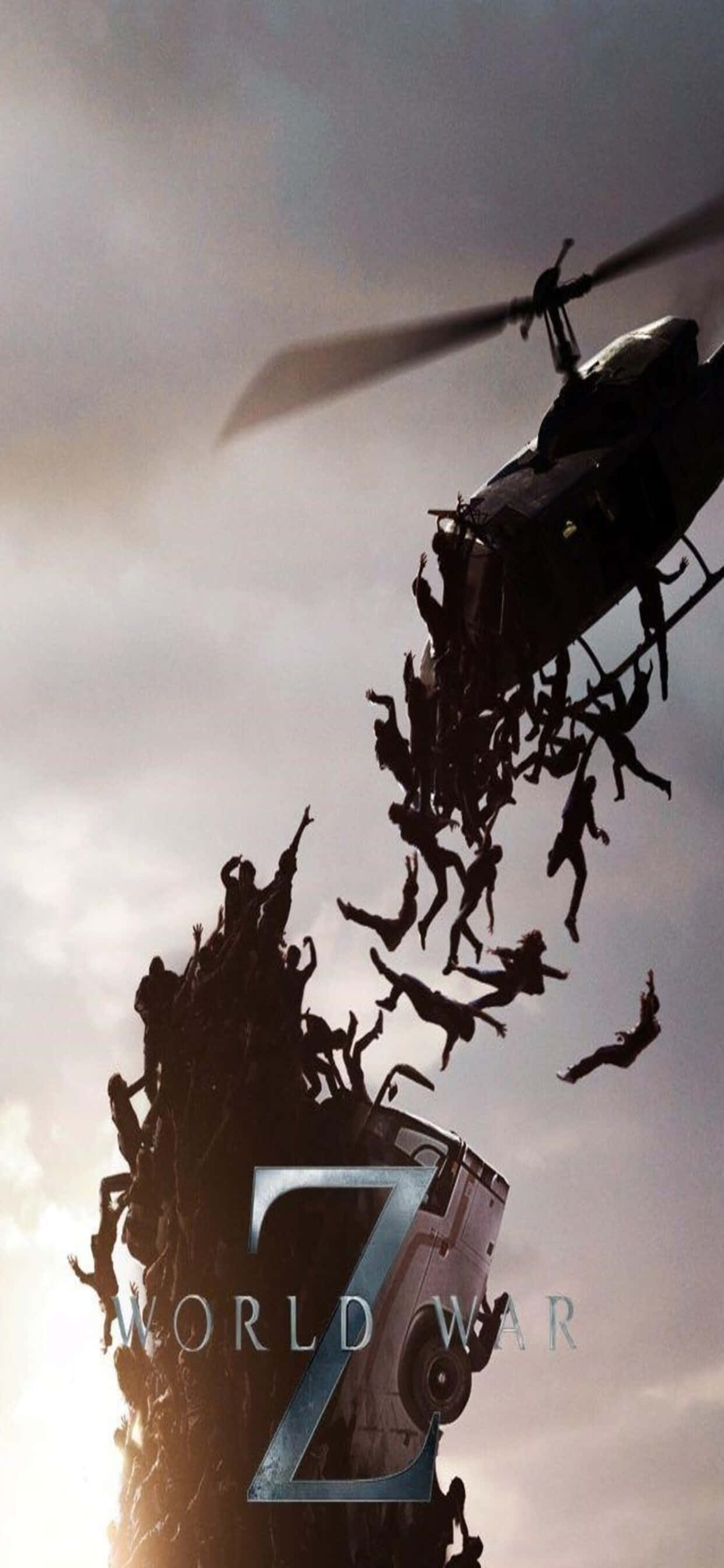Helikopter Afgeneem iPhone XS Max World War Z Agtergrond Muurpapier