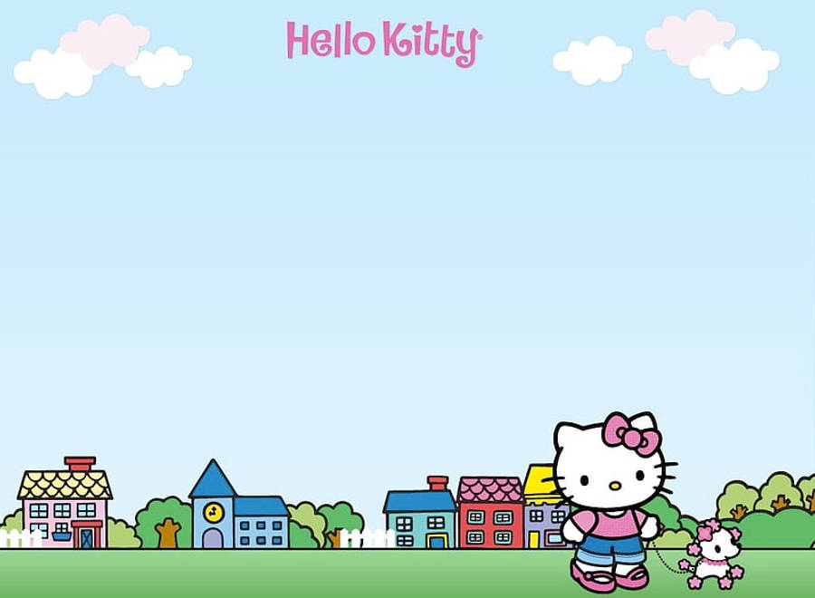 Hello Kitty Aesthetic Stap Muurpapier