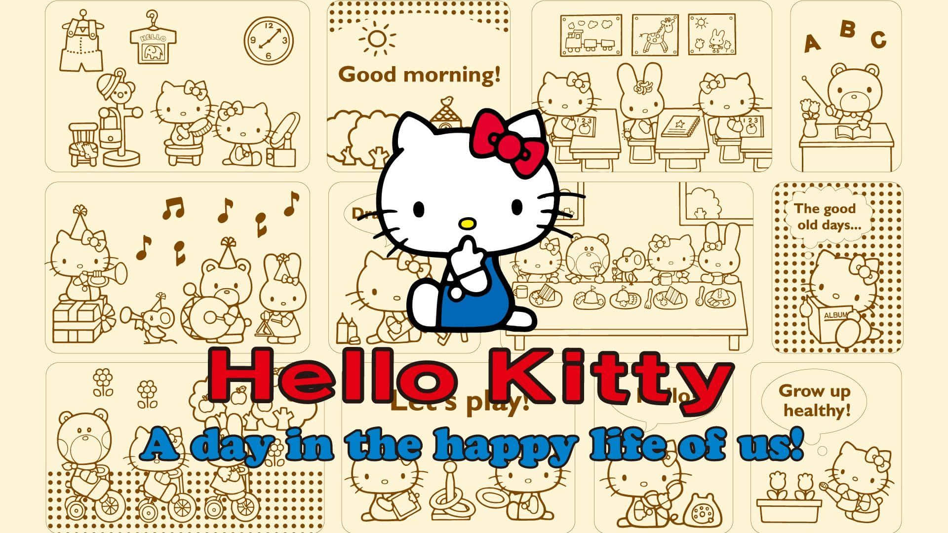 Hello Kitty agtergrond — Hallo kitty GIF Muurpapier