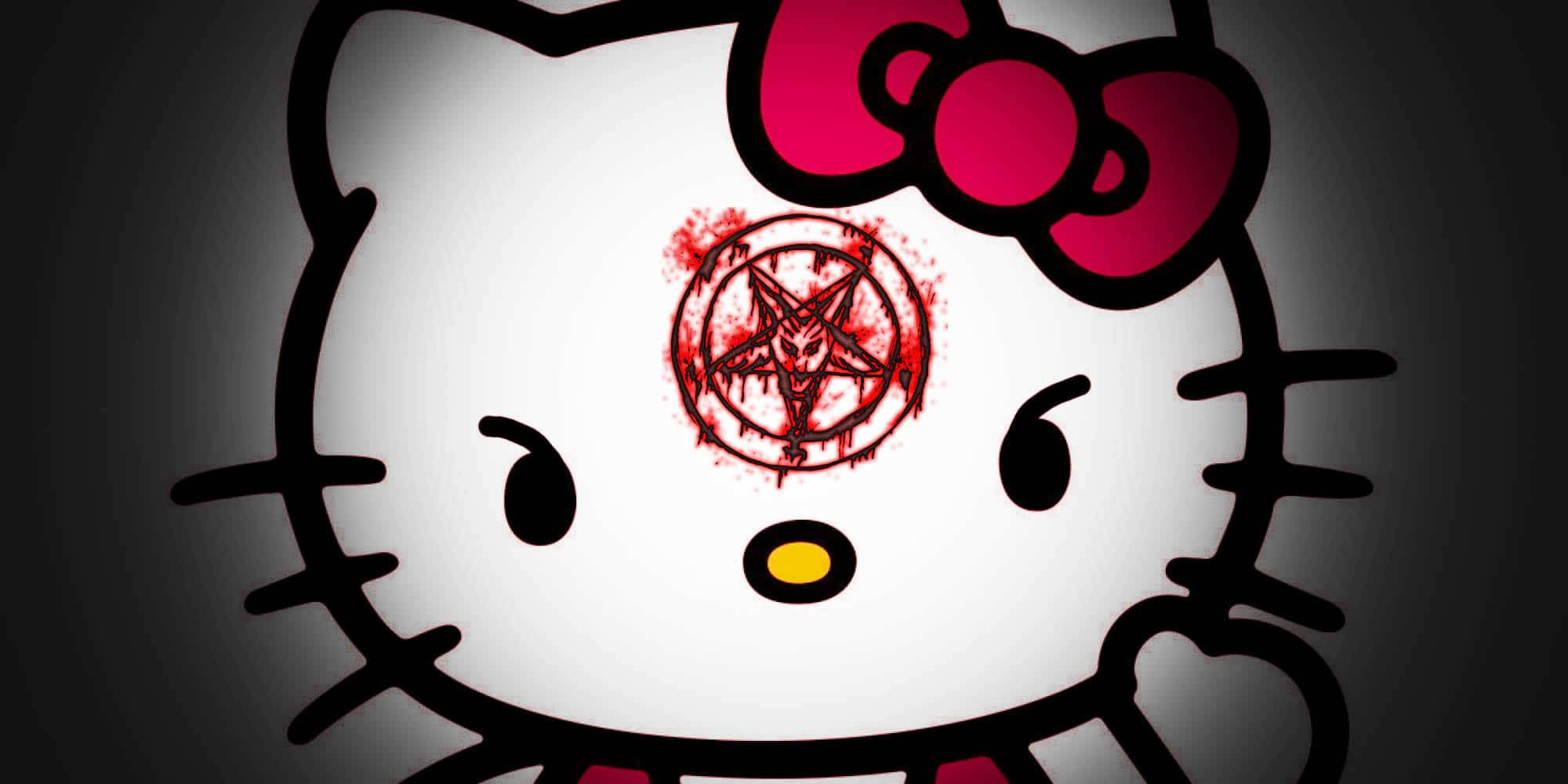 Hello Kitty Halloween Bloedmerk Muurpapier