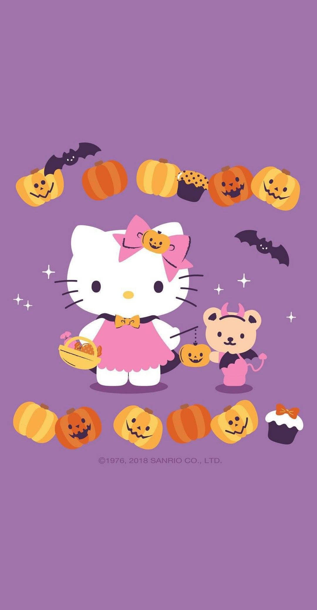 Hello Kitty Halloween Pers Grafika Muurpapier