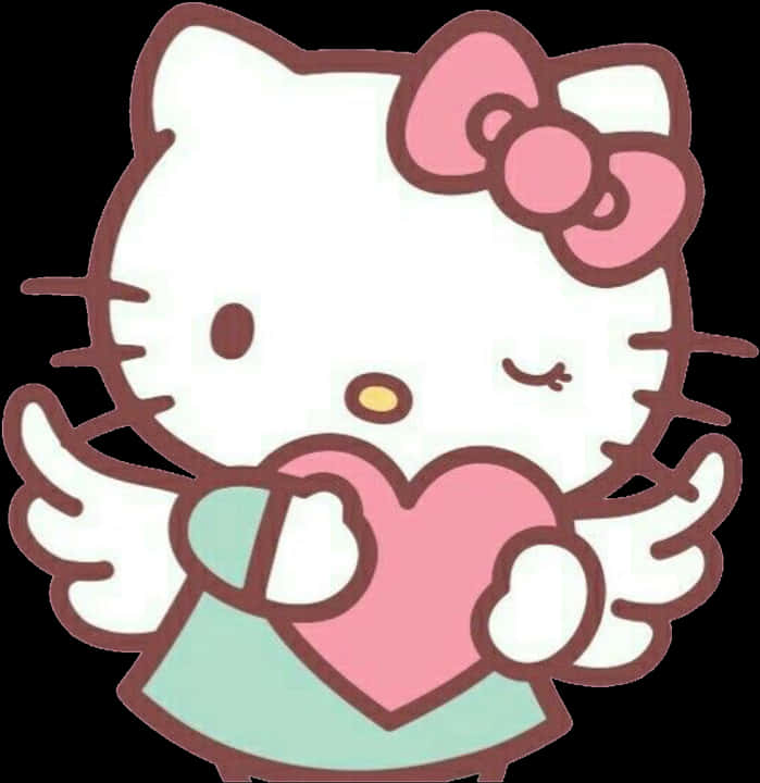 Hello Kitty hou hart vas Muurpapier