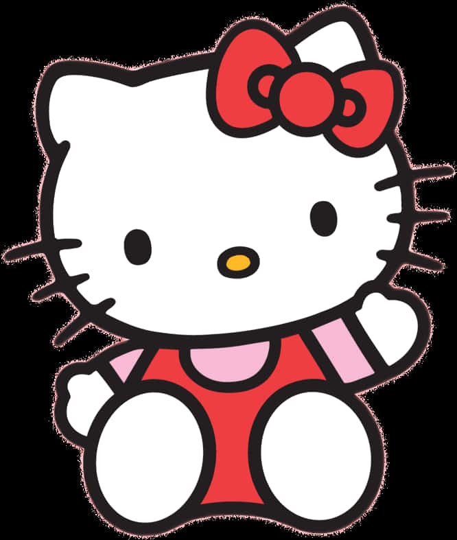 Hello Kitty Klassieke Posisie Muurpapier