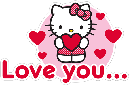 Hello Kitty Lief Jou Grafika Muurpapier