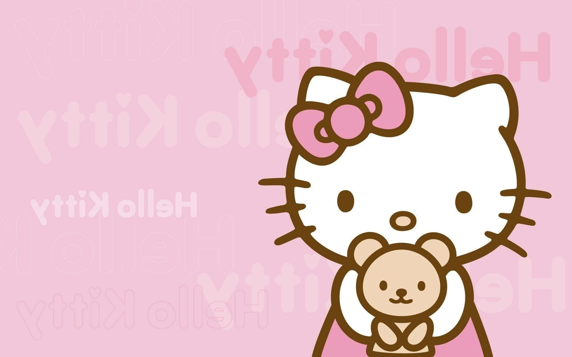 Hello Kitty teen omgekeerde naam agtergrond Muurpapier