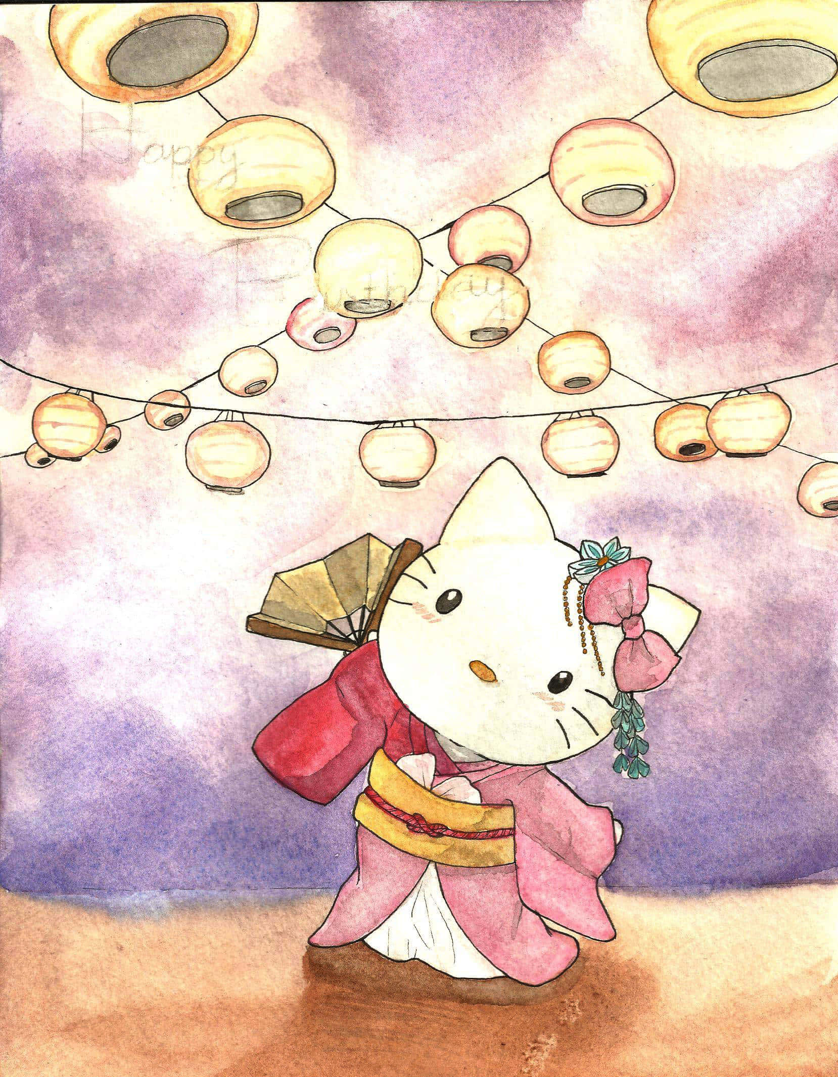 Hello Kitty Tekening Sanrio Pfp Muurpapier