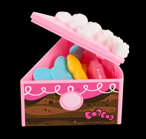 Hello Kitty-tema speelgoedkis Muurpapier