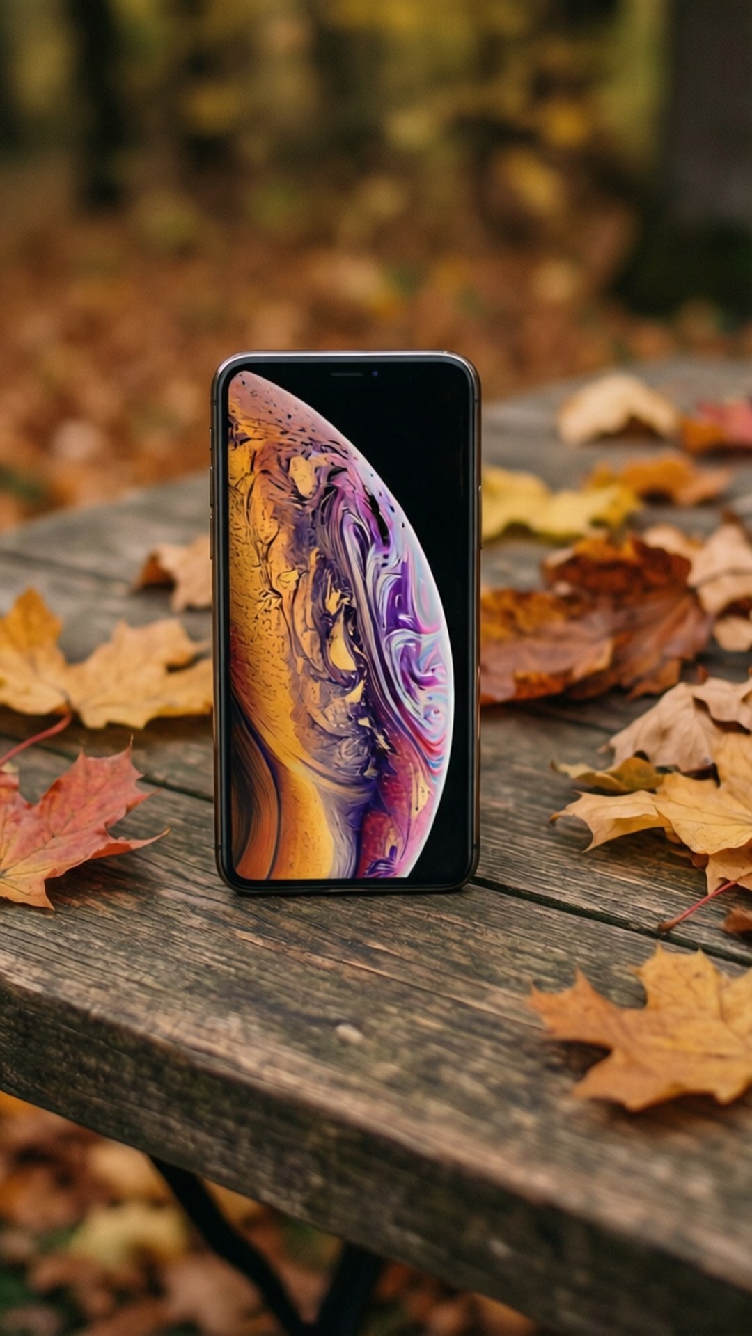 Herfs Hout iPhone XR Muurpapier