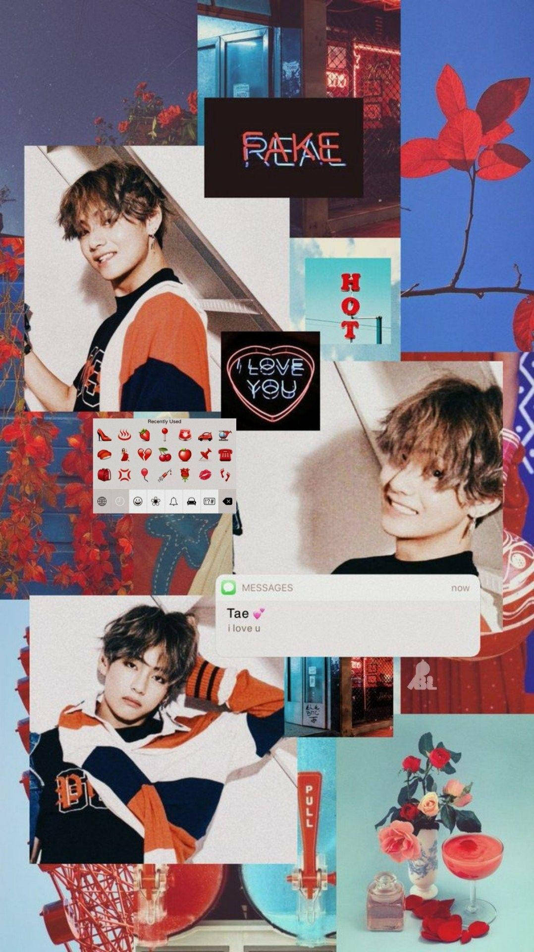 Herfsseun BTS Lid V Esteties Muurpapier