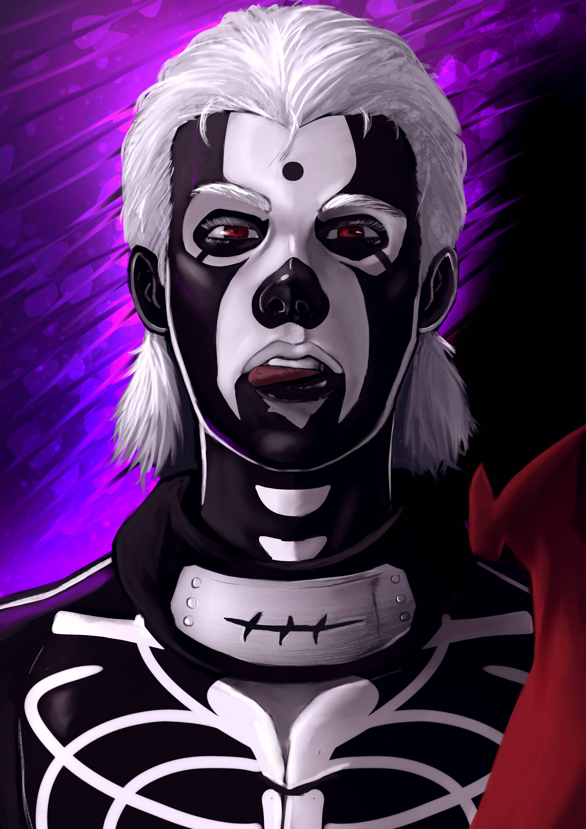 Hidan Akatsuki Geraamte Portret Muurpapier