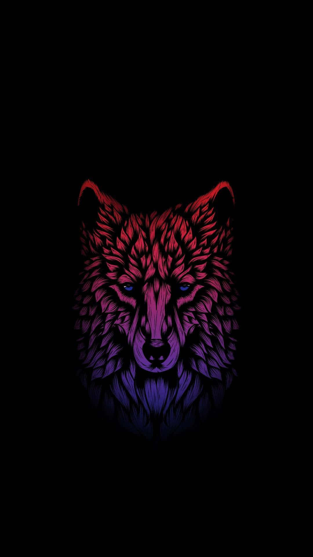 "Hierdie Super Cool Wolf is gereed om die wêreld aan te pak!" Muurpapier