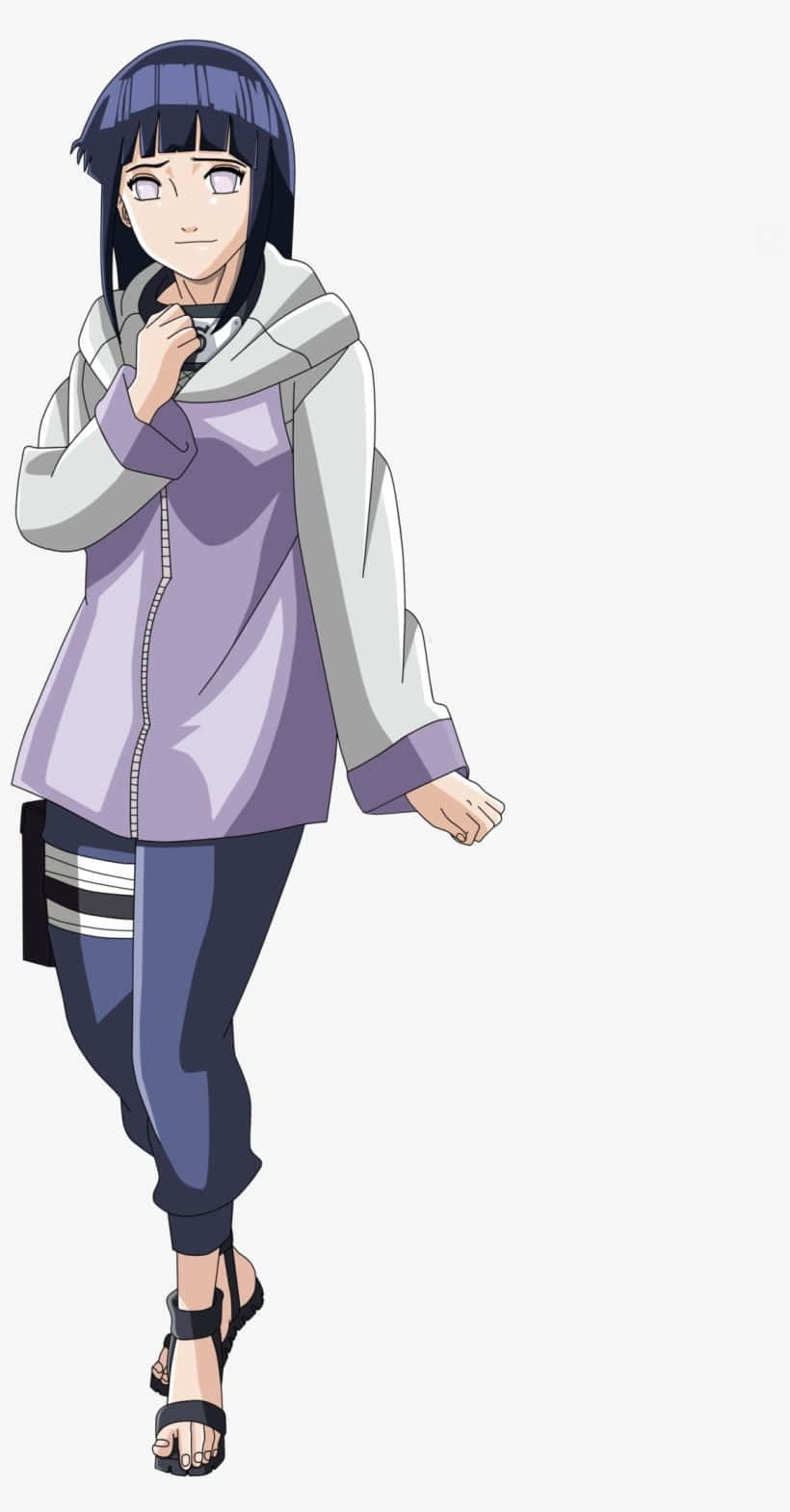 Hinata Uzumaki Hand Op Bors Muurpapier
