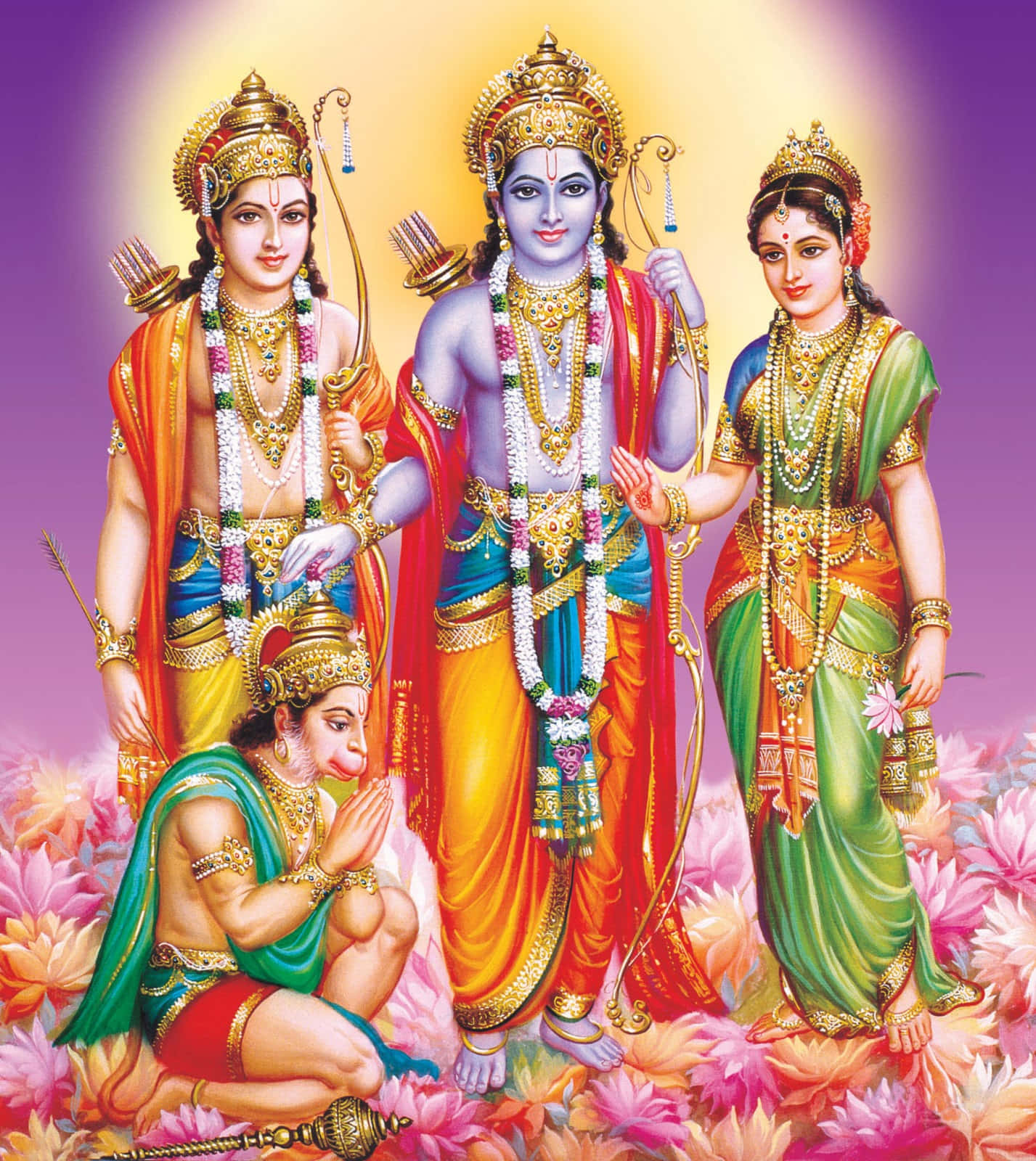 Hindoe God Hanuman Prent Muurpapier