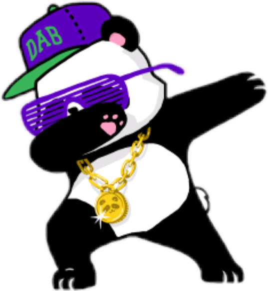 Hip Hop Panda wat Dab doen.PNG Muurpapier