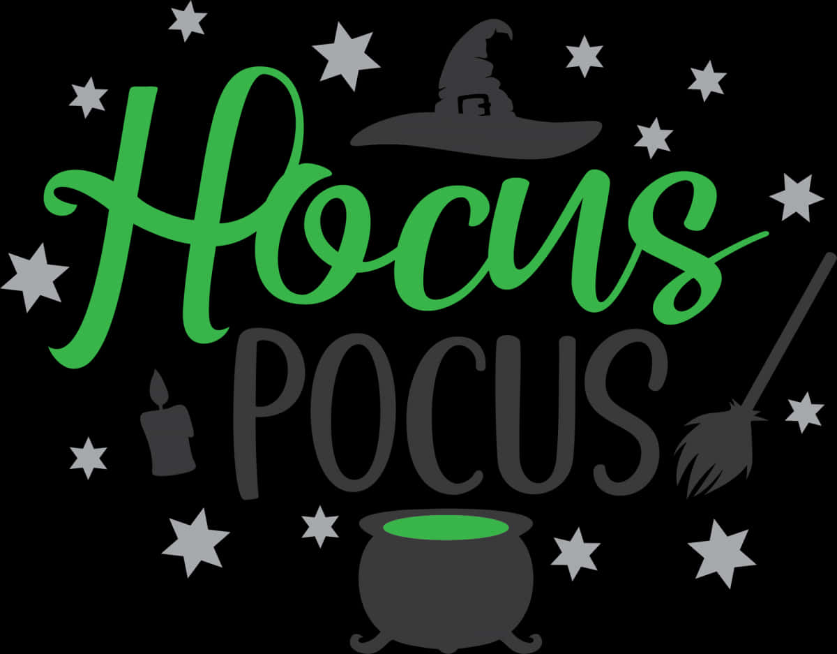 Hocus Pocus Hekserige Elemente Muurpapier