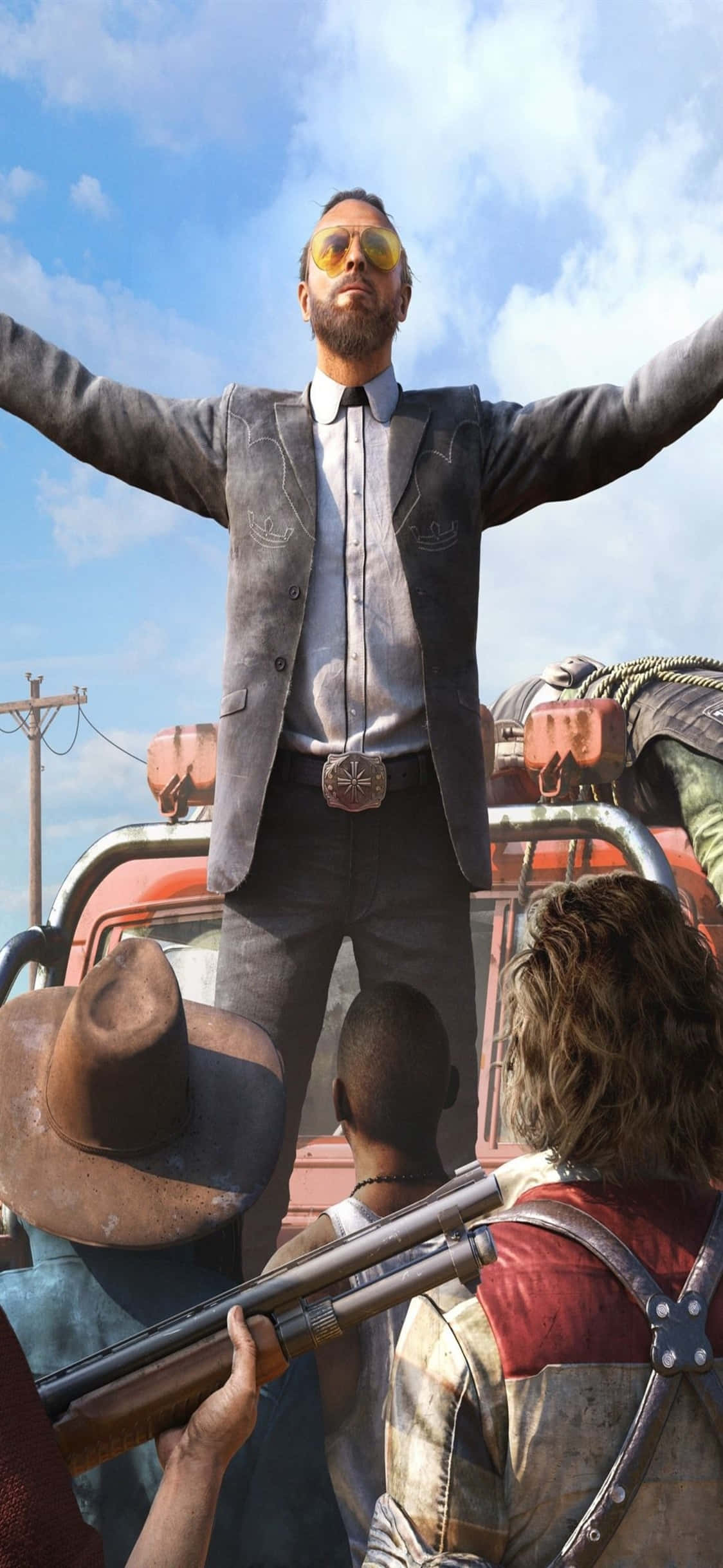 Hoë-definisie Far Cry 3 speletjie-ervaring op die iPhone X Muurpapier