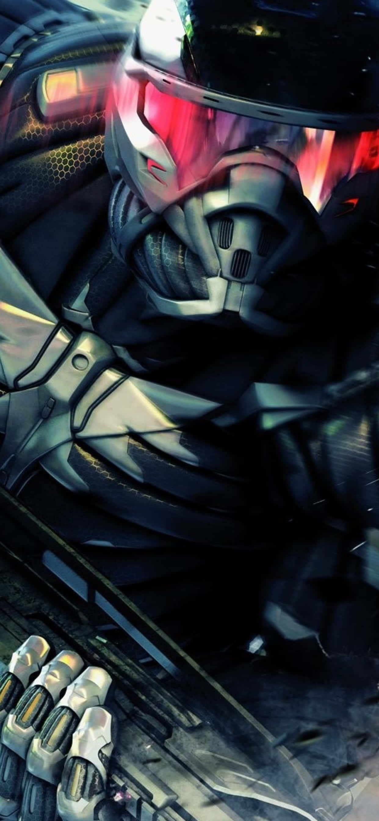 Hoë-resolusie iPhone XS Max-agtergrond met Crysis Warhead Muurpapier