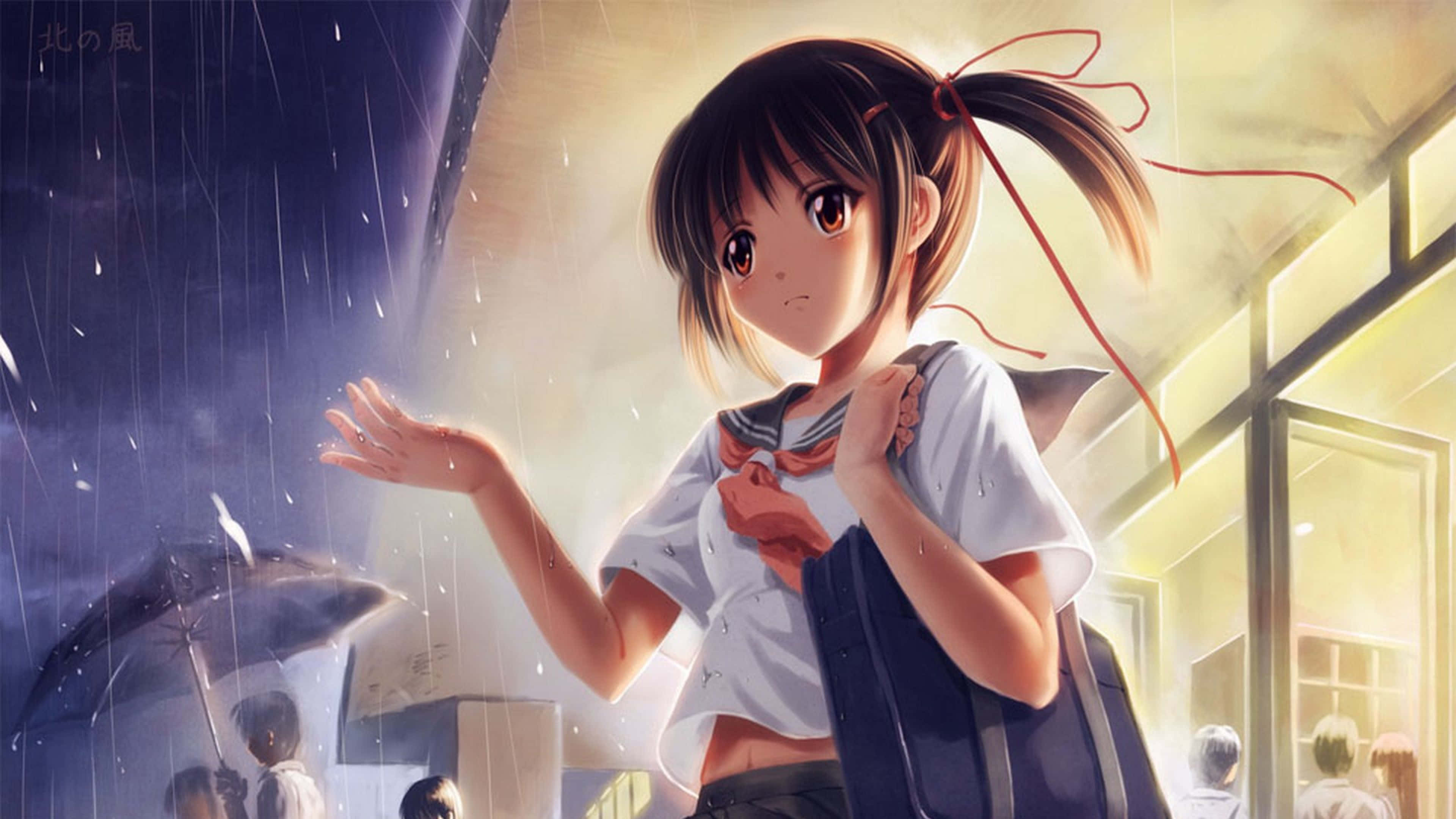 Hoëresolusie Anime 4K-agtergrond Muurpapier