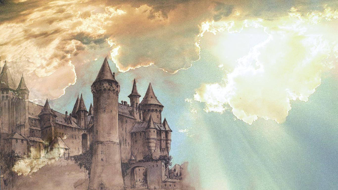 Hogwarts Met Sonstrale HP Estetika Muurpapier