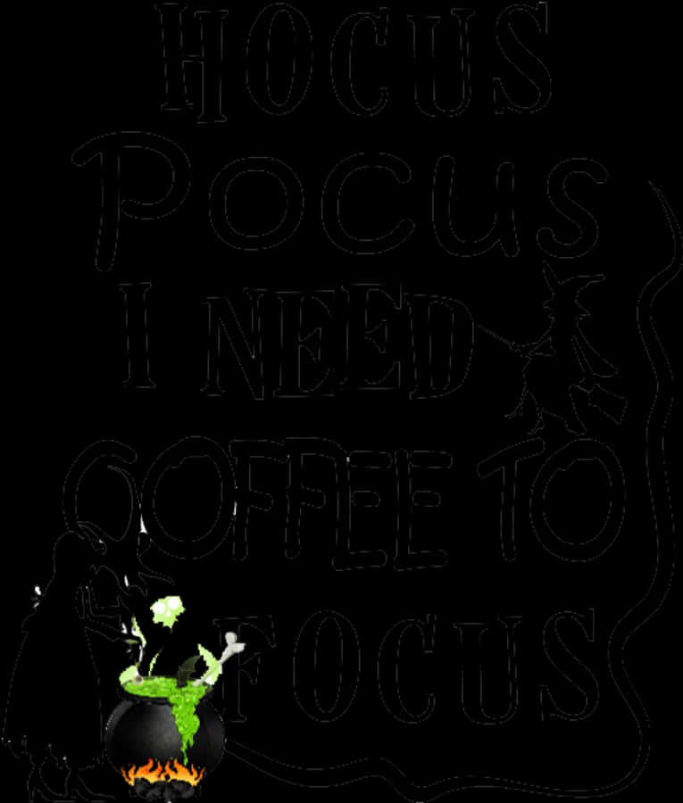 Hokus Pokus Koffie Om Te Fokus Muurpapier