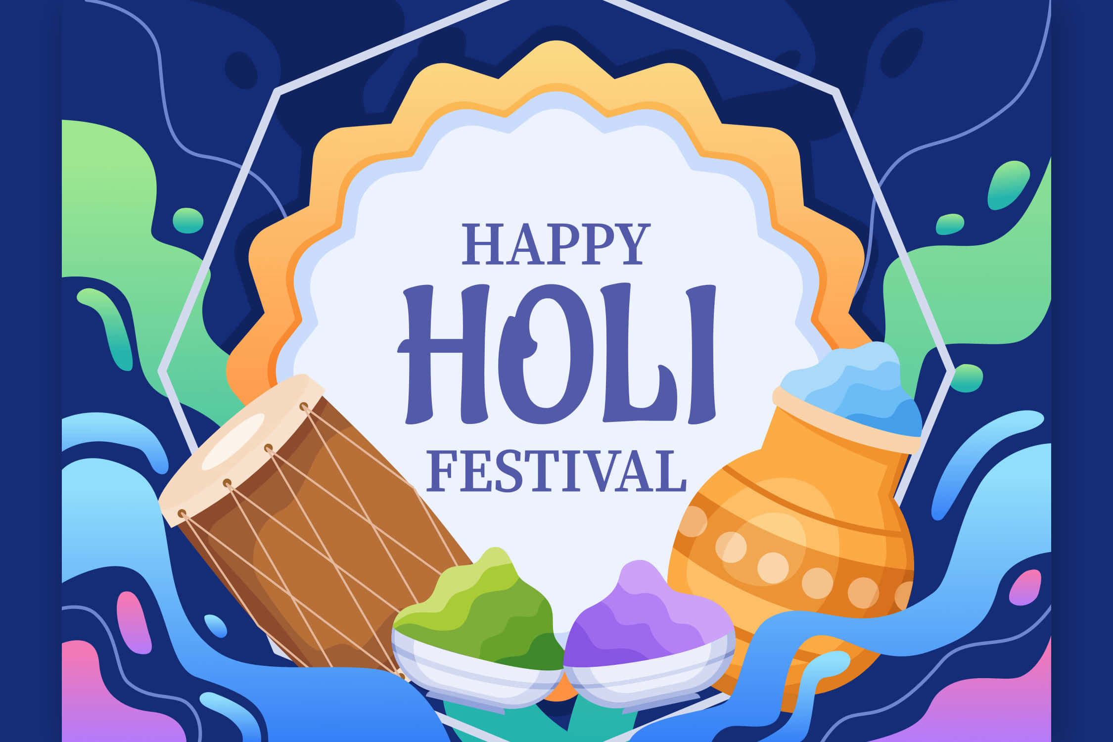 Holi Muurpapier