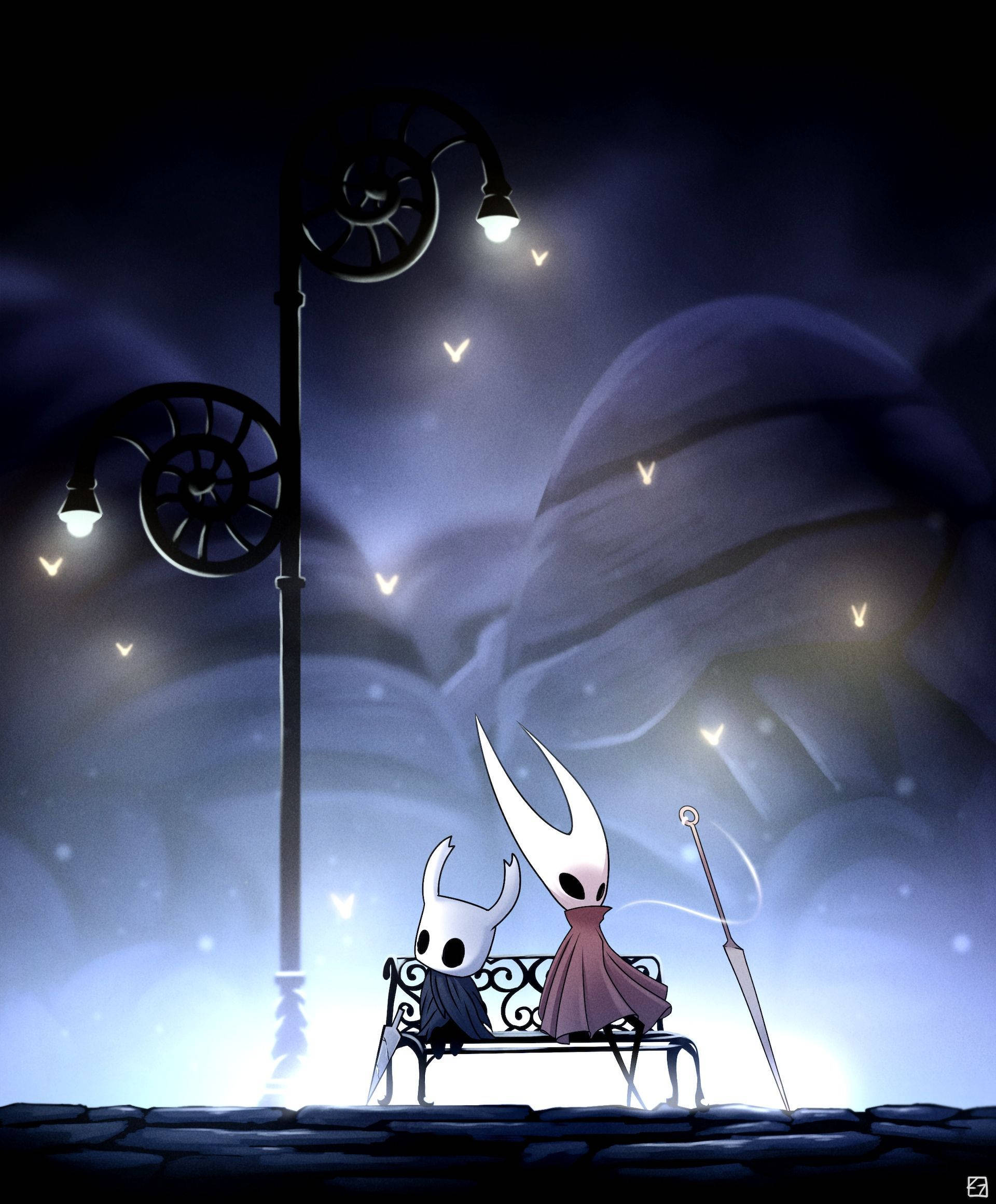 Hollow Knight en Hornet waag dapper die Gevare van Hallownest Muurpapier
