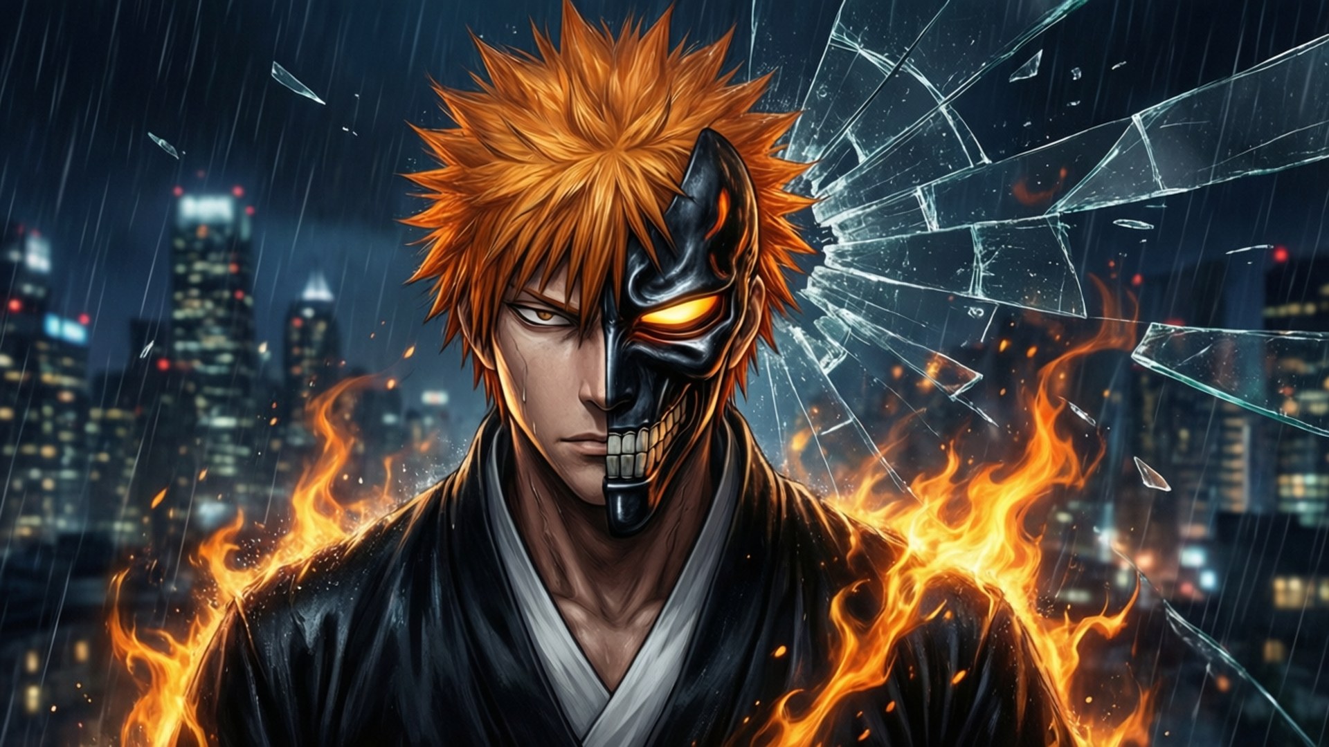Hollow se Fusion Ichigo Muurpapier