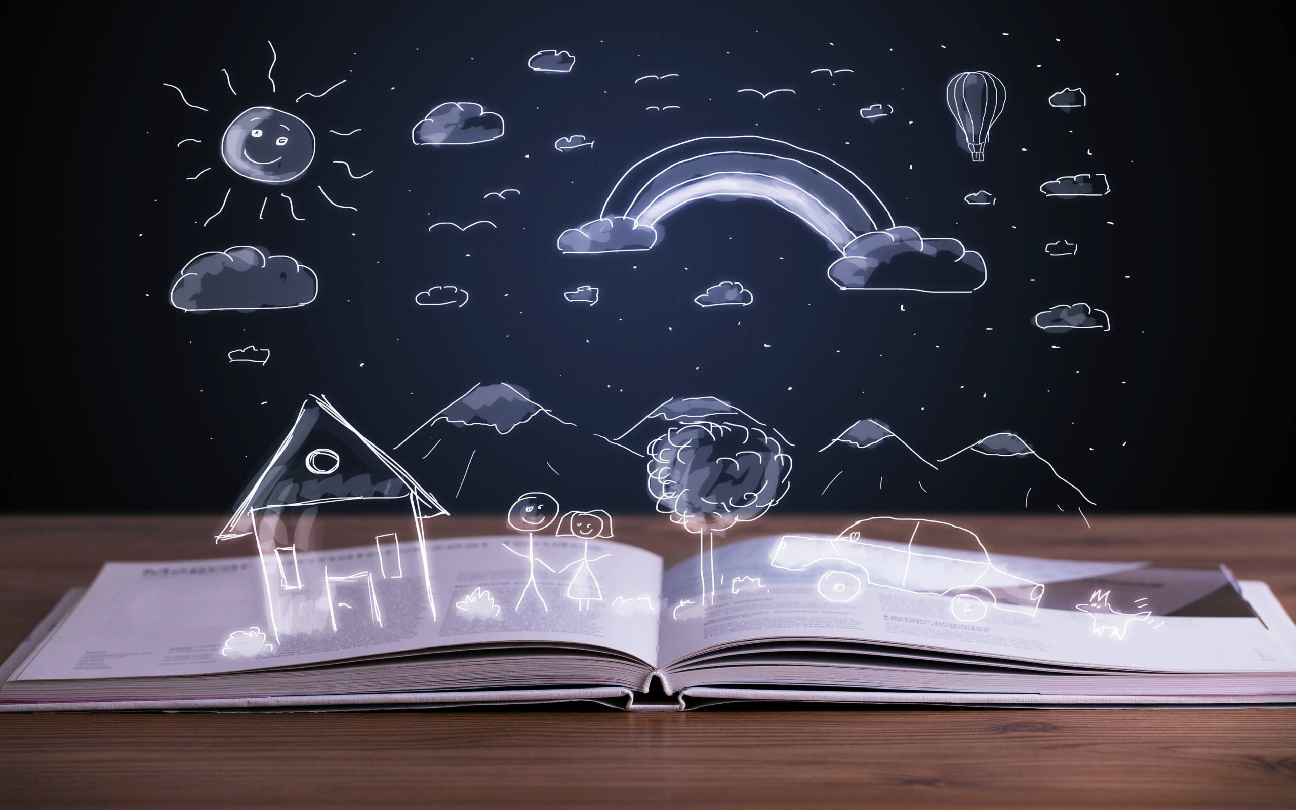Hologram Koel Kind se Tekening Muurpapier