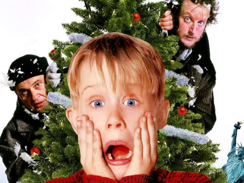 Home Alone Kersfoto Muurpapier