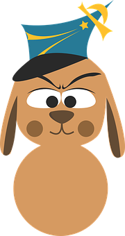 Hond Tovenaar Hoed Muurpapier