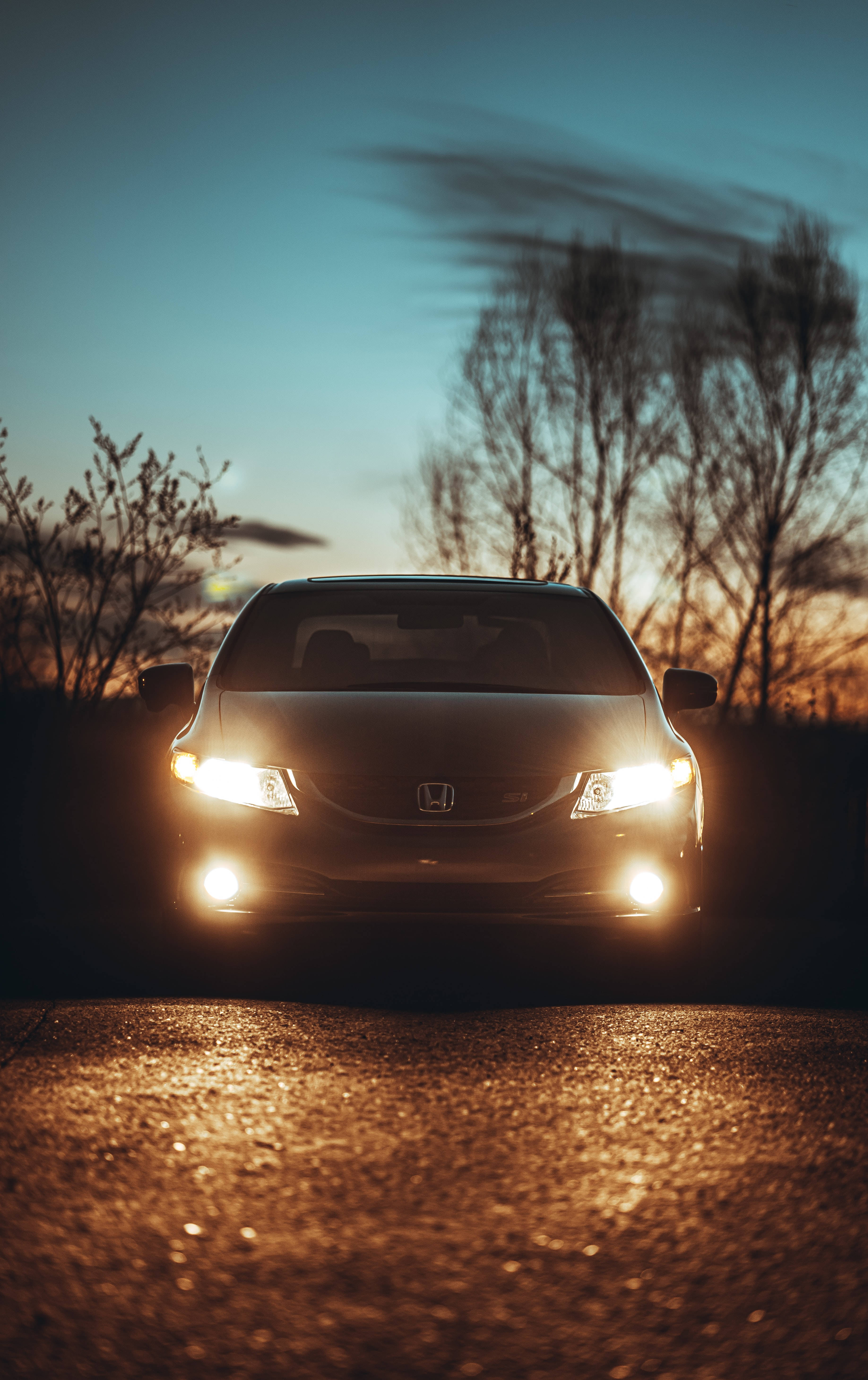 Honda Civic Si Hoofbeligting Muurpapier
