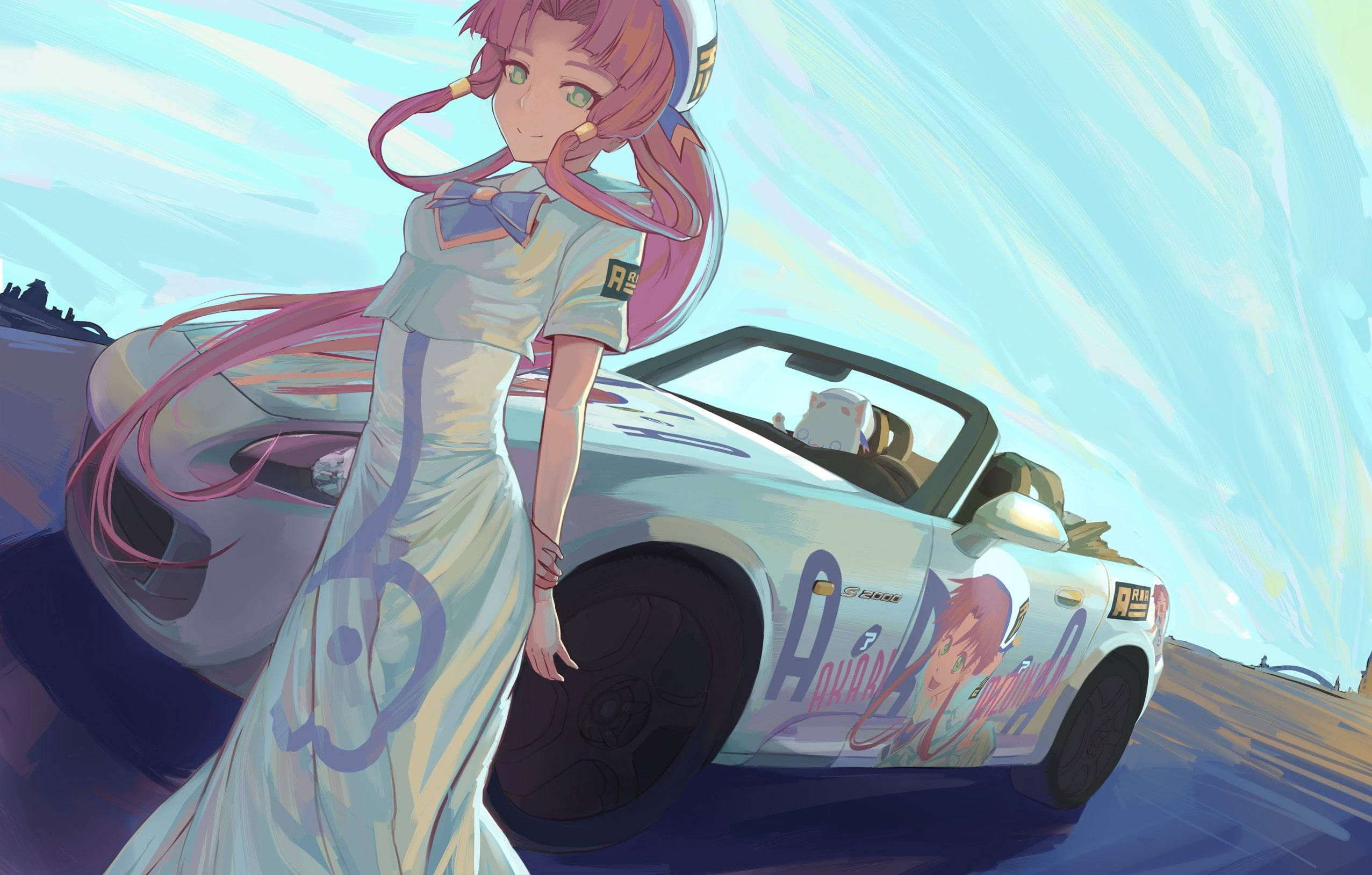Honda S2000 Anime Motor Muurpapier