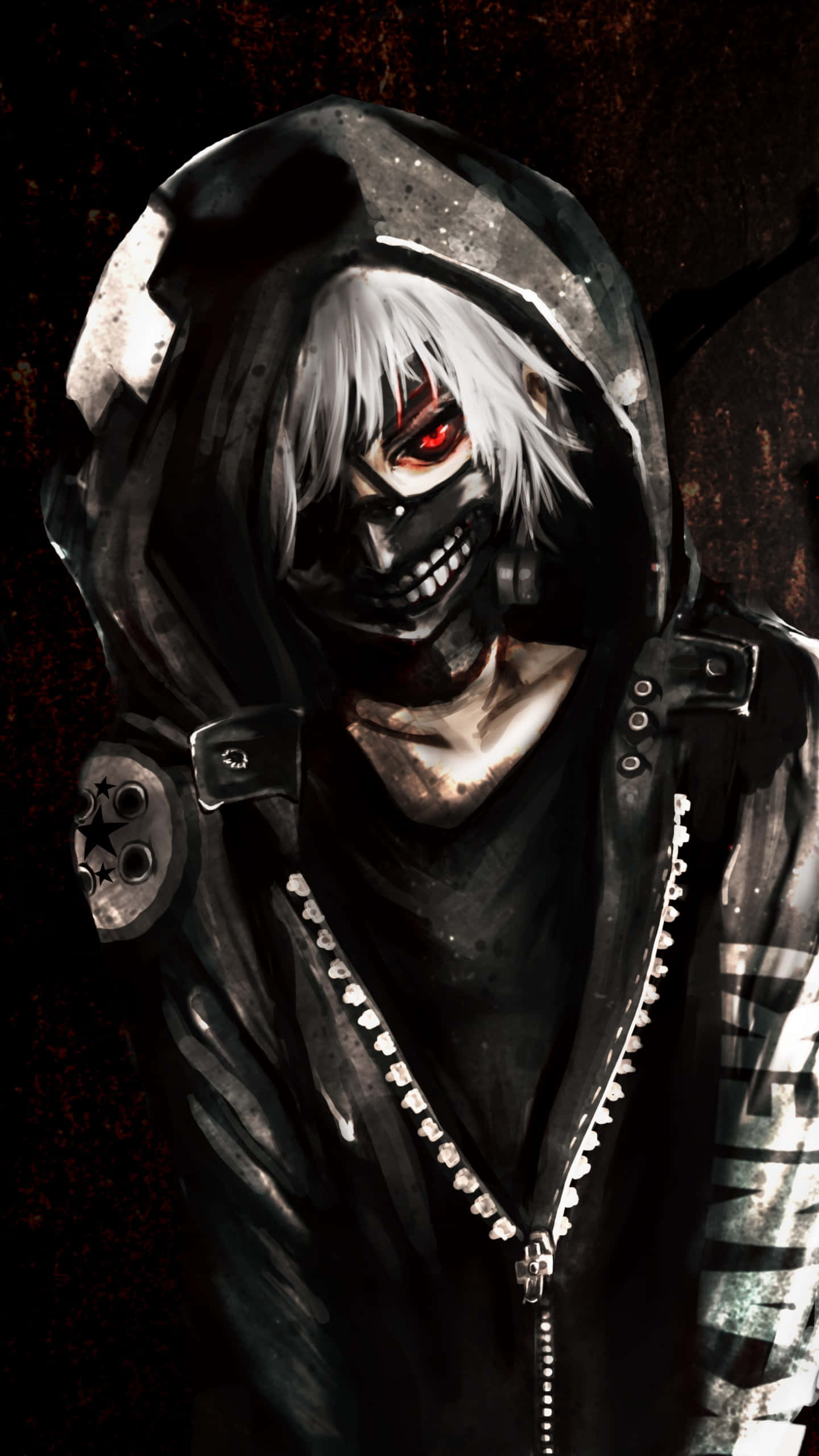 Hoofkarakter van die Cyberpunk-anime Tokyo Ghoul Muurpapier