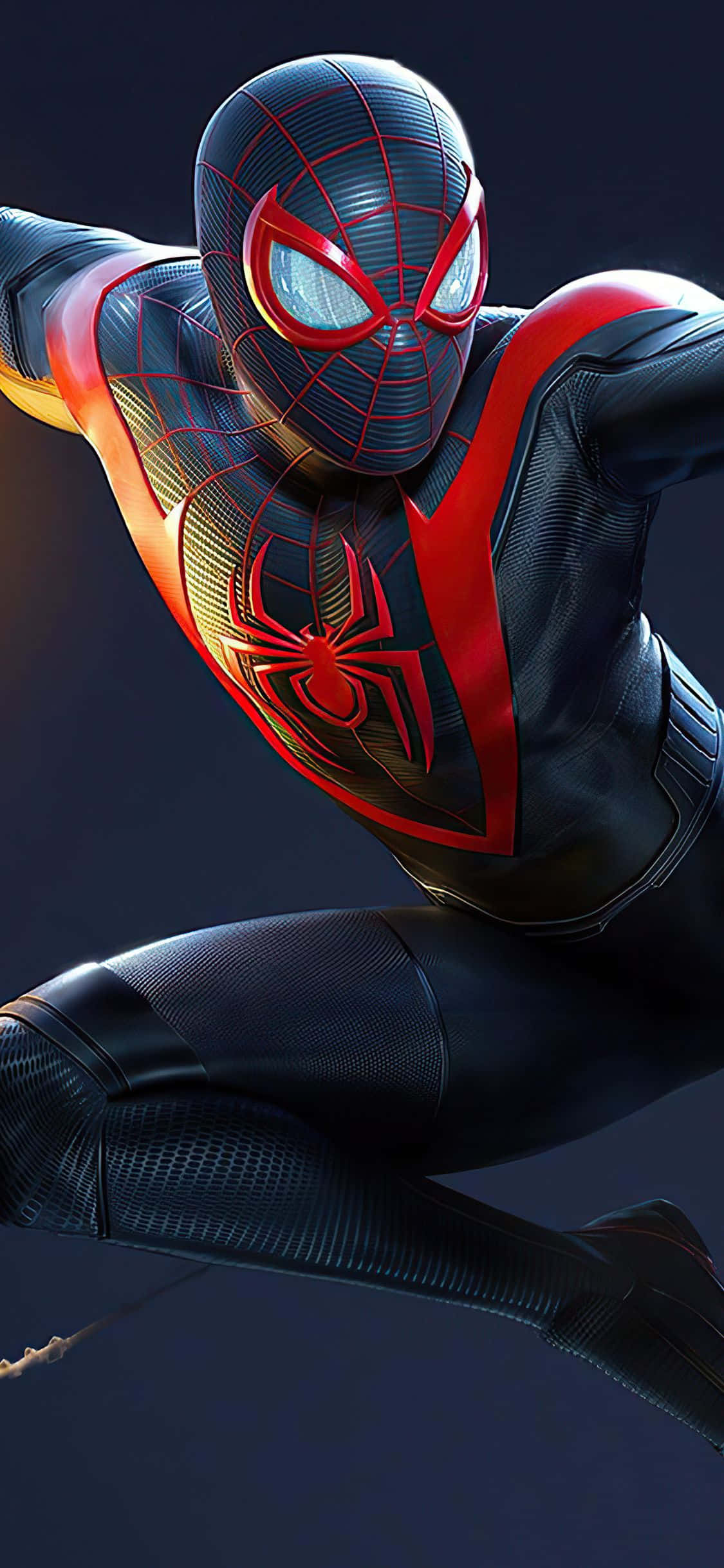 Hou jou vingers op die wonderlike Miles Morales met hierdie asemrowende iPhone-agtergrond Muurpapier