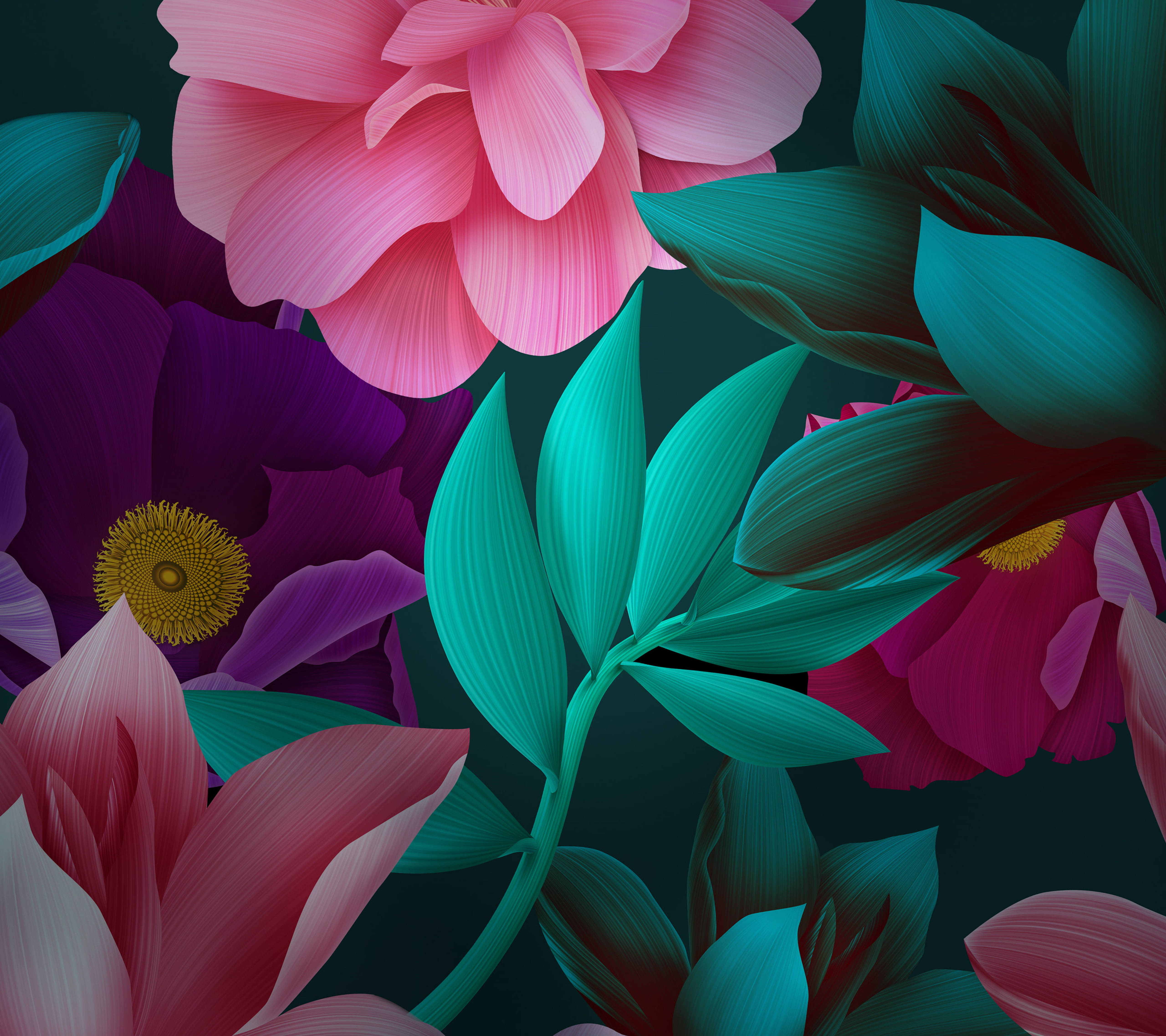 Huawei Natuur Blomme Muurpapier
