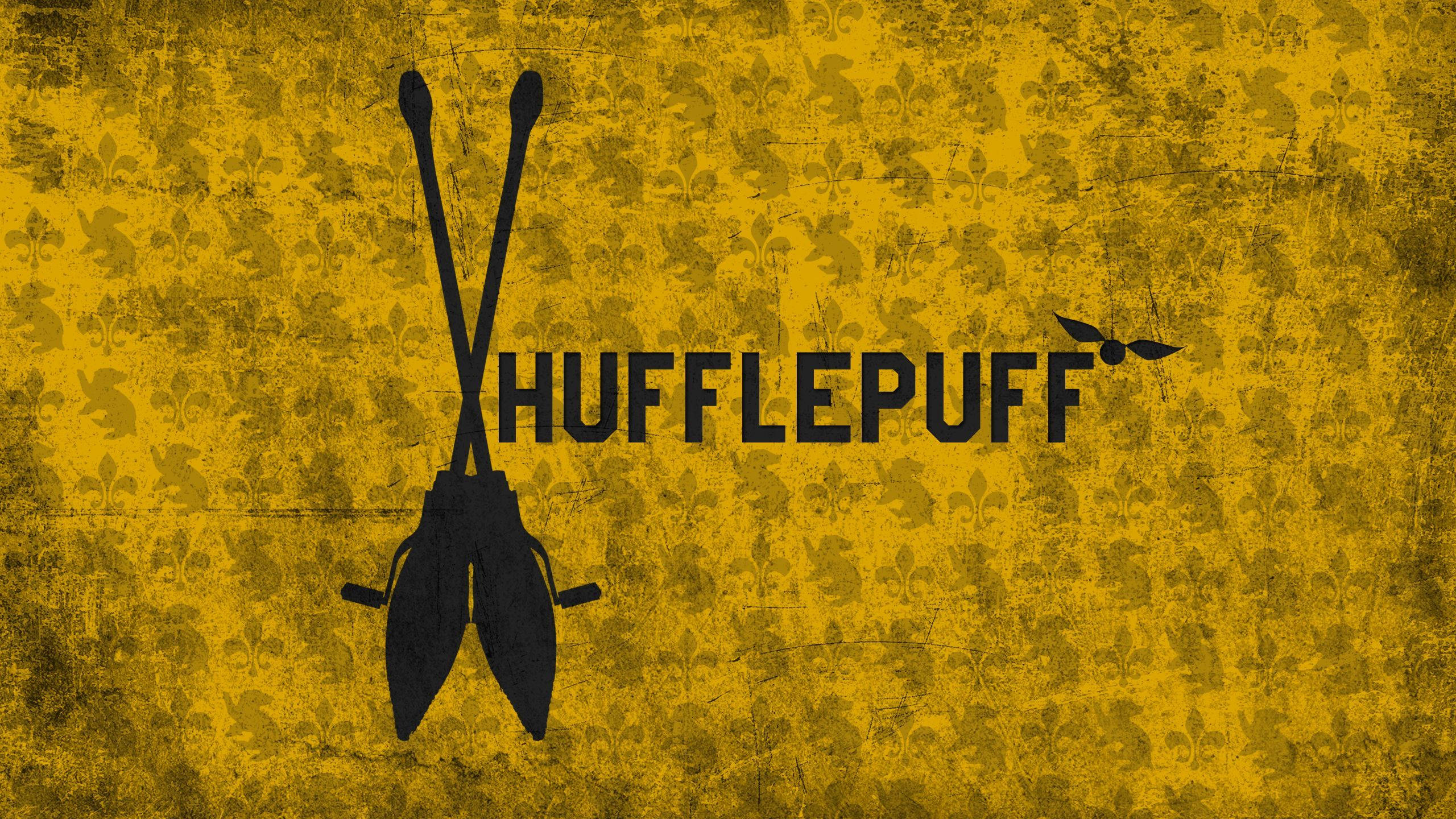 Hufflepuff Quidditch Logo Harry Potter Skootrekenaar Muurpapier