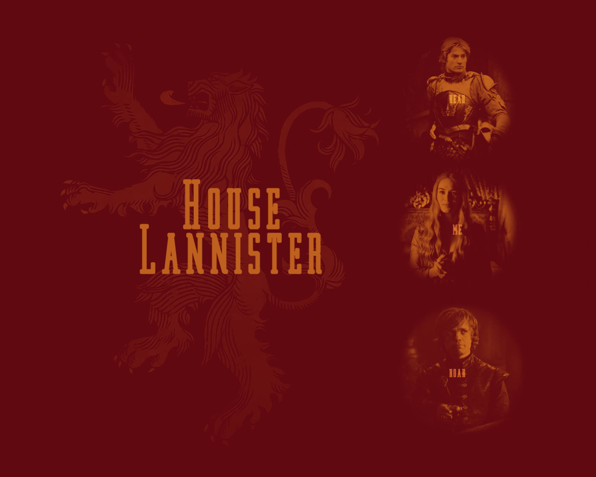 Huis Lannister Tyrion Cersei Jaime Muurpapier