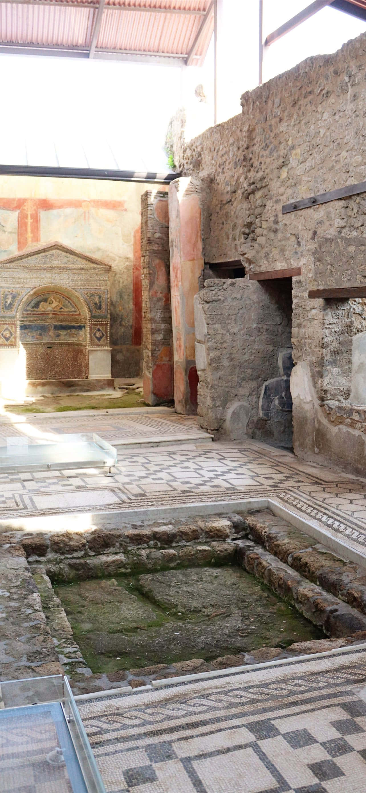 Huis van die Gewonde Beer in Pompeii Muurpapier