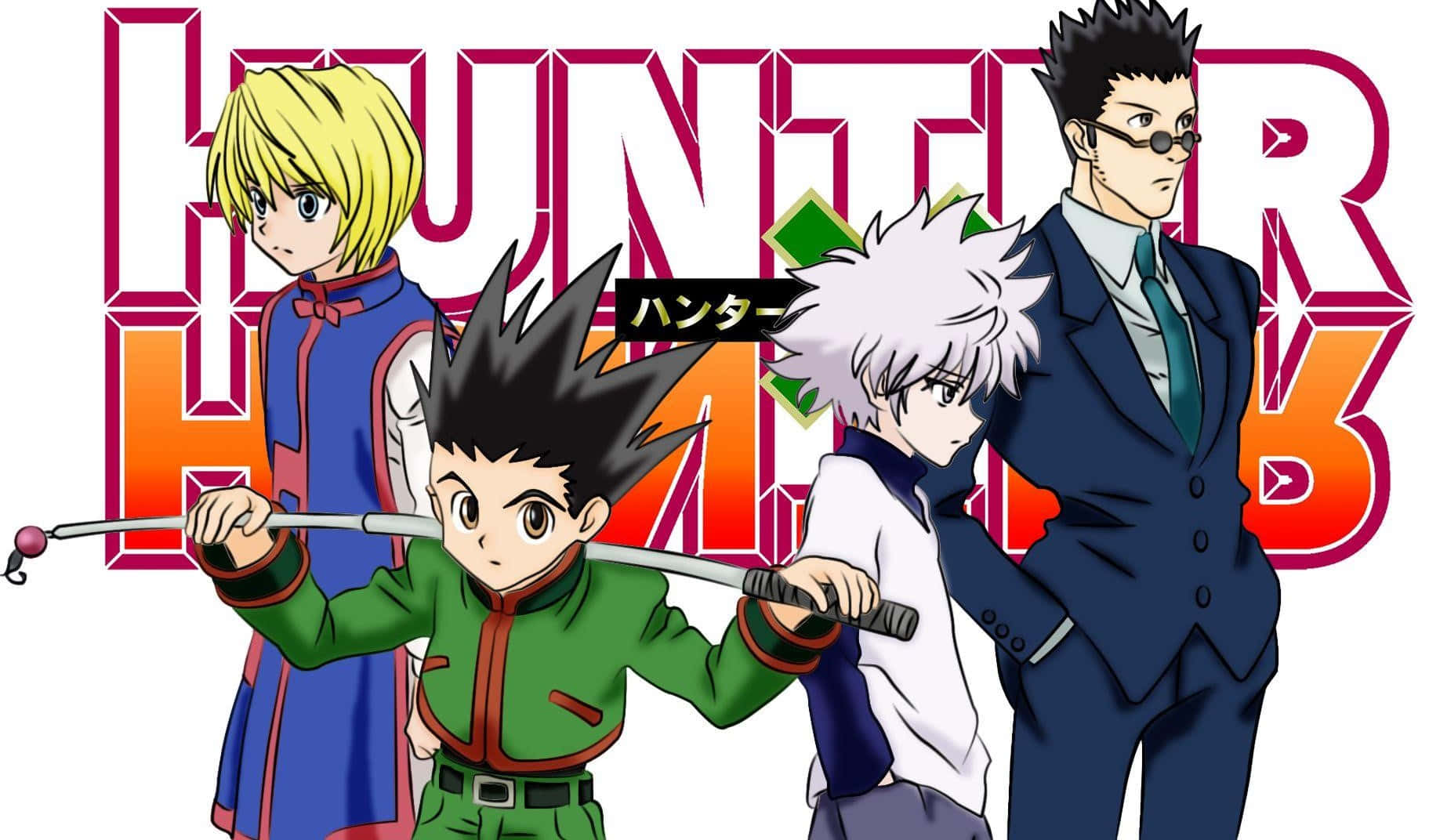 Hunter X Hunter Kurapika Leorio Killua Gon Agtergrond Muurpapier