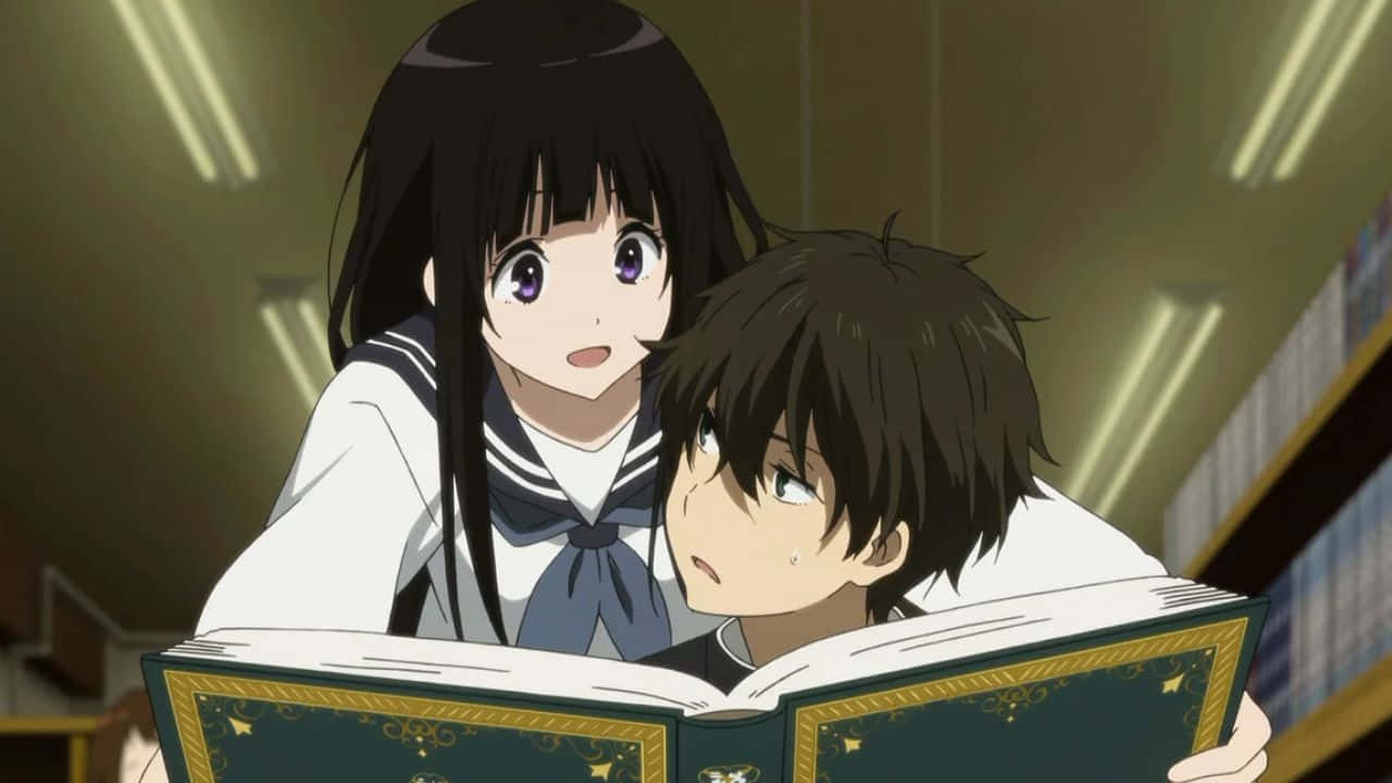 Hyouka Passende PFP Anime Muurpapier