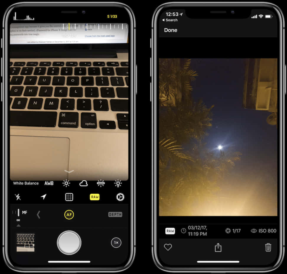 i Phone12 Kamera-koppelvlak Nagfotografie Muurpapier